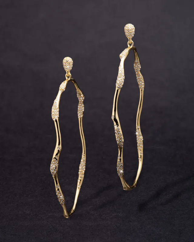 Liquid Pavé Ribbon Post Earring made by Alexis Bittar