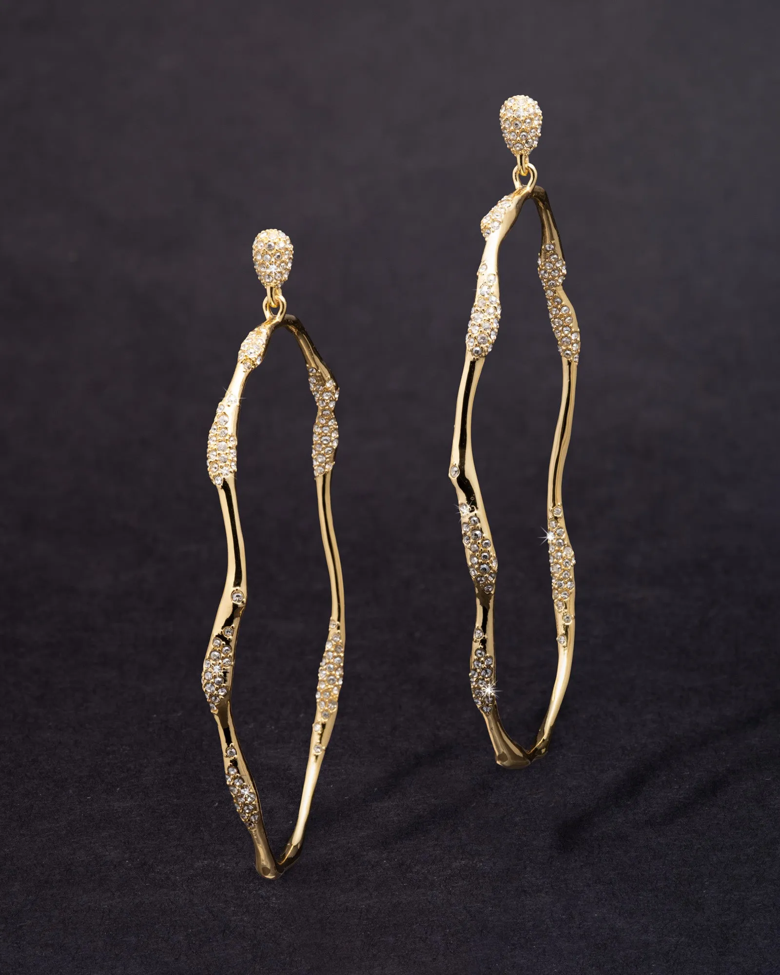 Liquid Pavé Ribbon Post Earring sold by Alexis Bittar