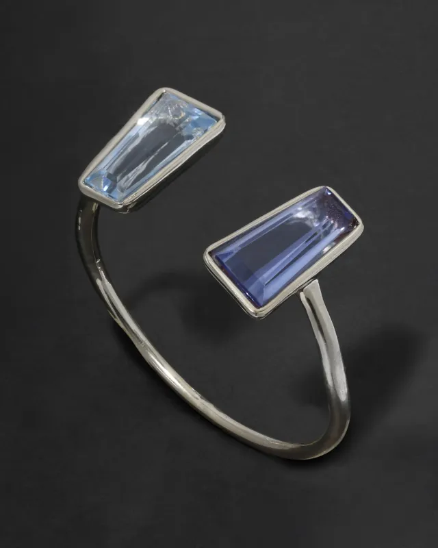 Archive Iolite Baguette Capped Cuff Bracelet made by Alexis Bittar
