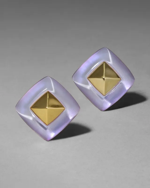Lucite Armor Post Earring- Aurora made by Alexis Bittar