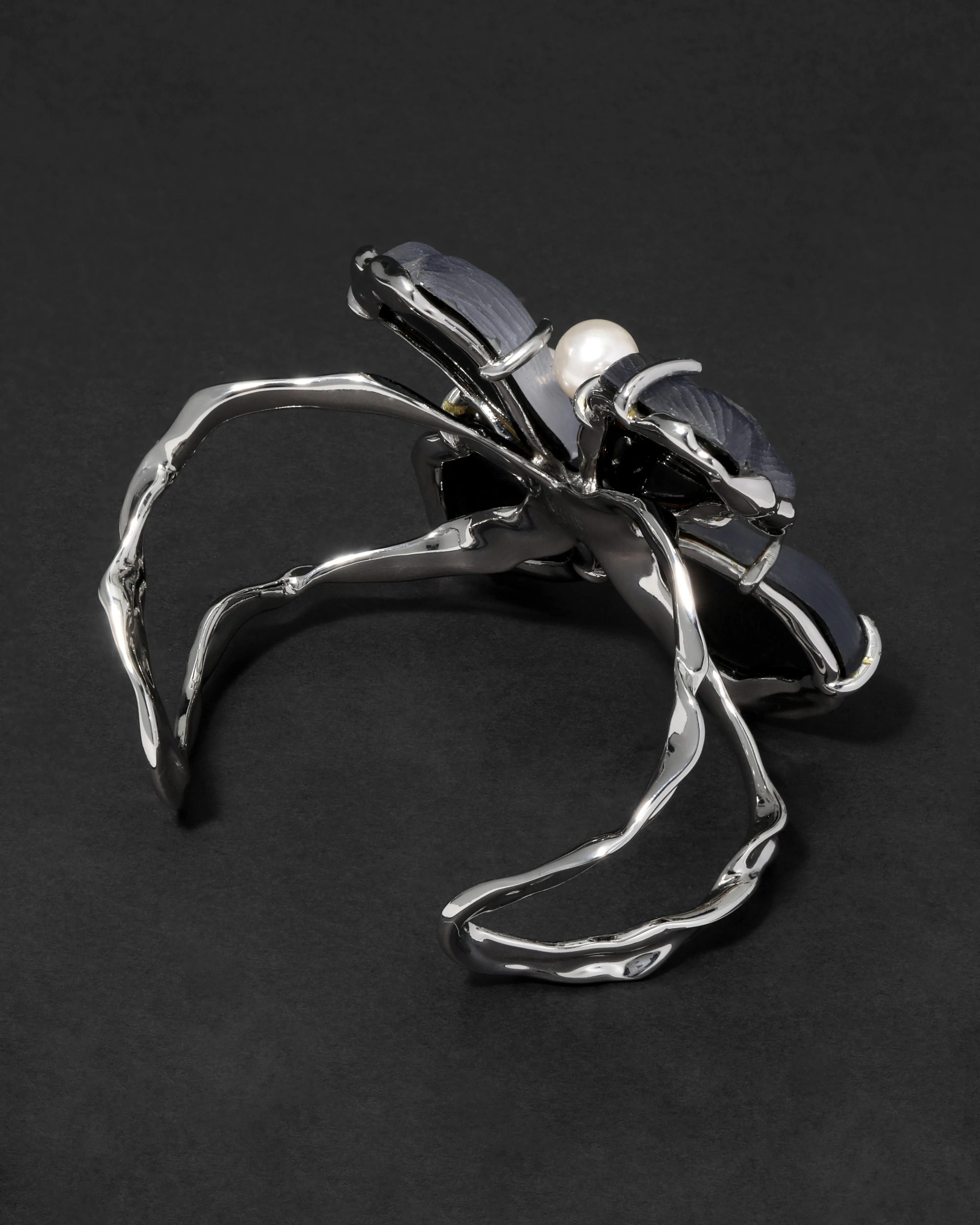 Archive Byzantine Lucite Flower Cuff Bracelet - Ocean sold by Alexis Bittar product image thumbnail 3