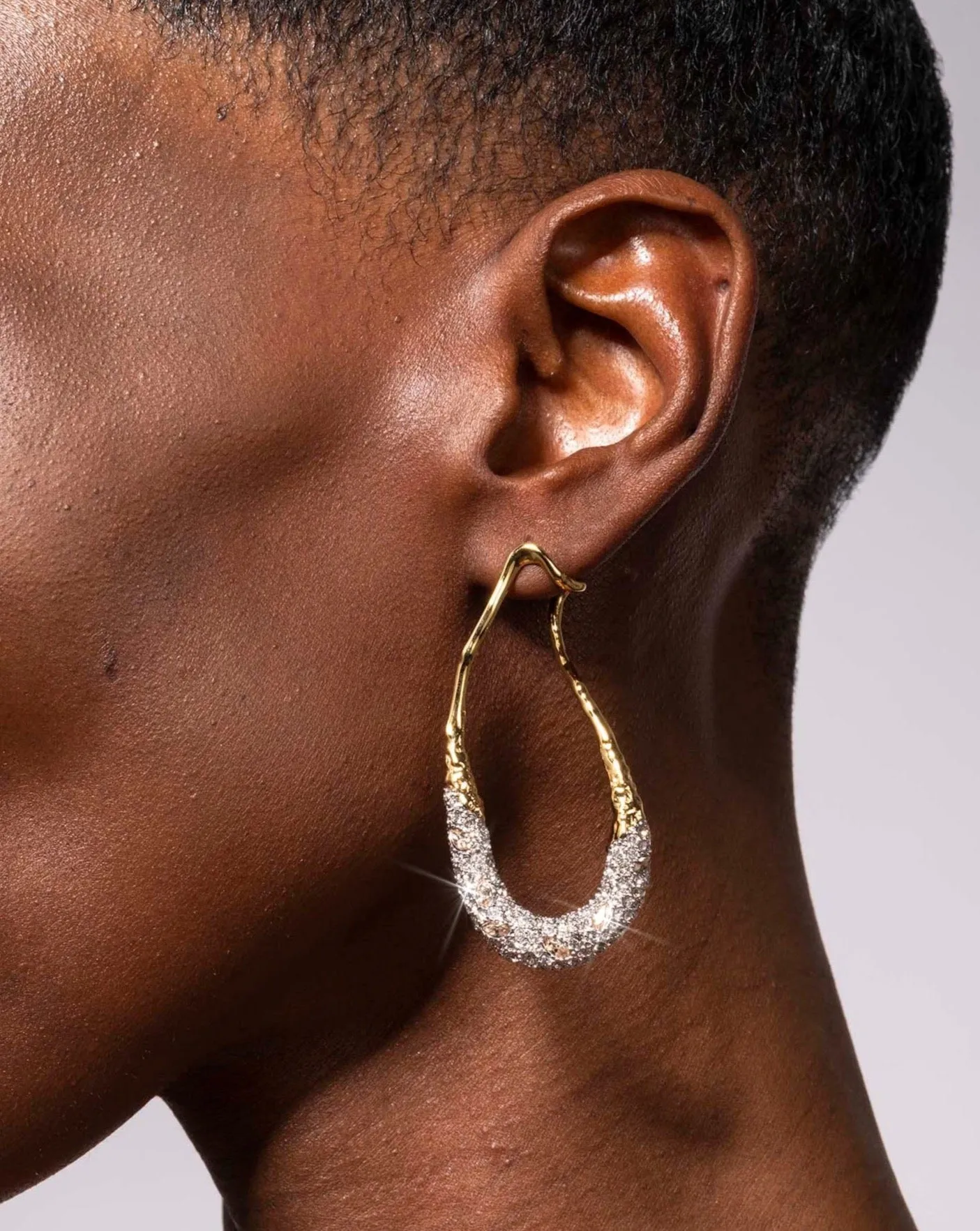 Solanales Crystal Wrap Around Link Earring- Gold sold by Alexis Bittar product image thumbnail 2