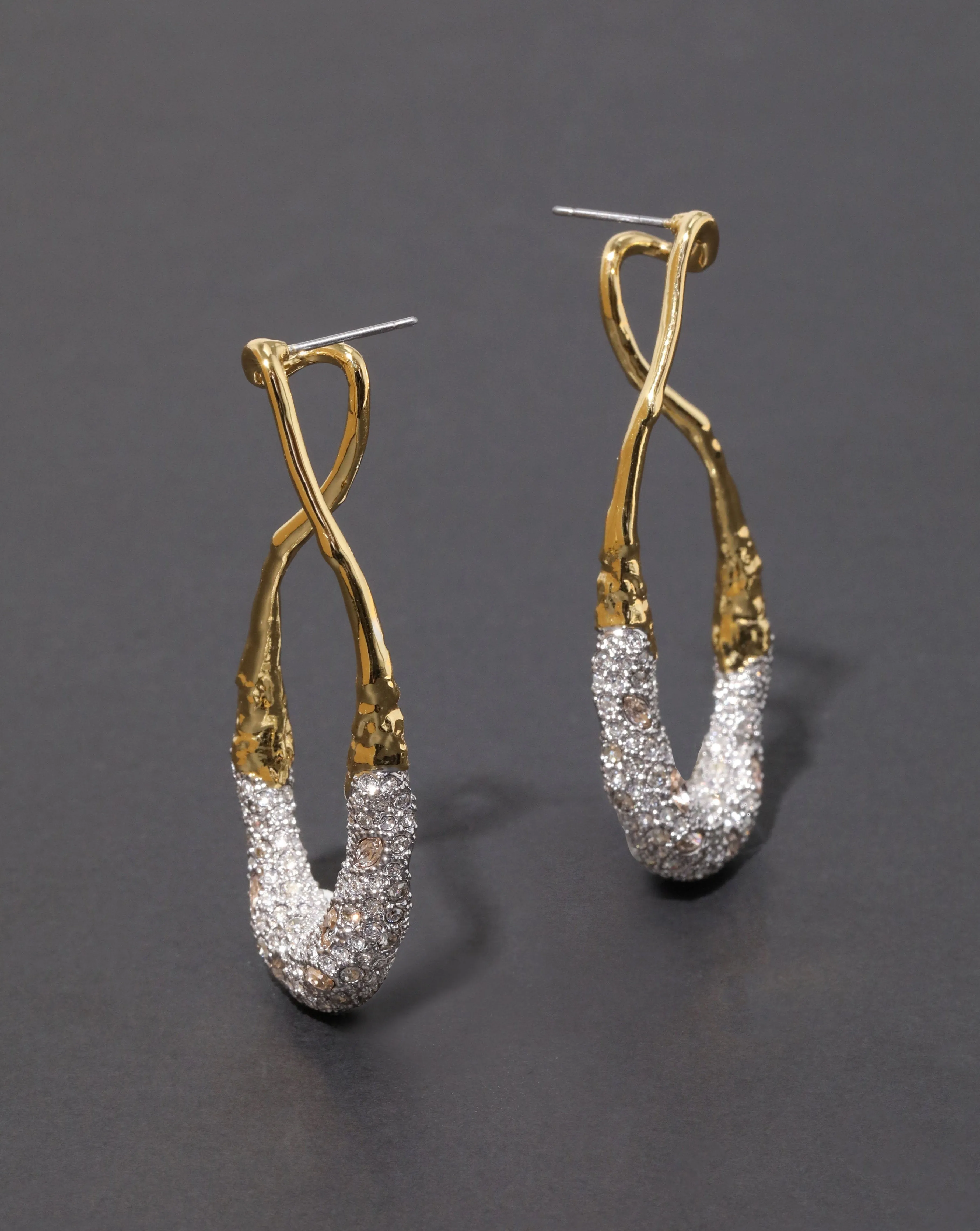 Solanales Crystal Wrap Around Link Earring- Gold sold by Alexis Bittar product image thumbnail 4