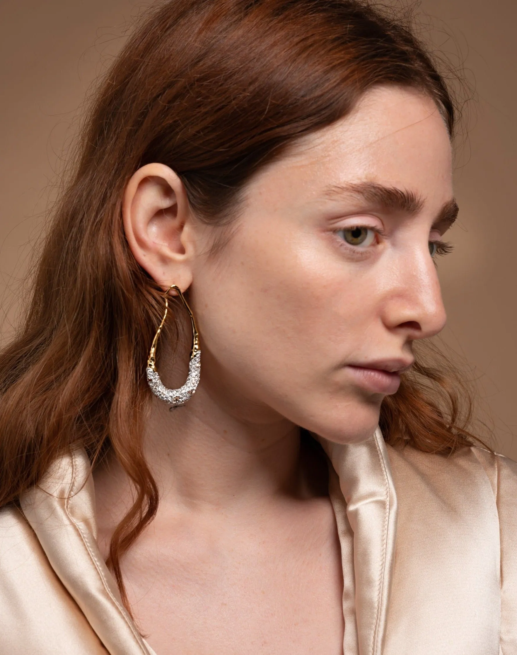 Solanales Crystal Wrap Around Link Earring- Gold sold by Alexis Bittar product image thumbnail 3