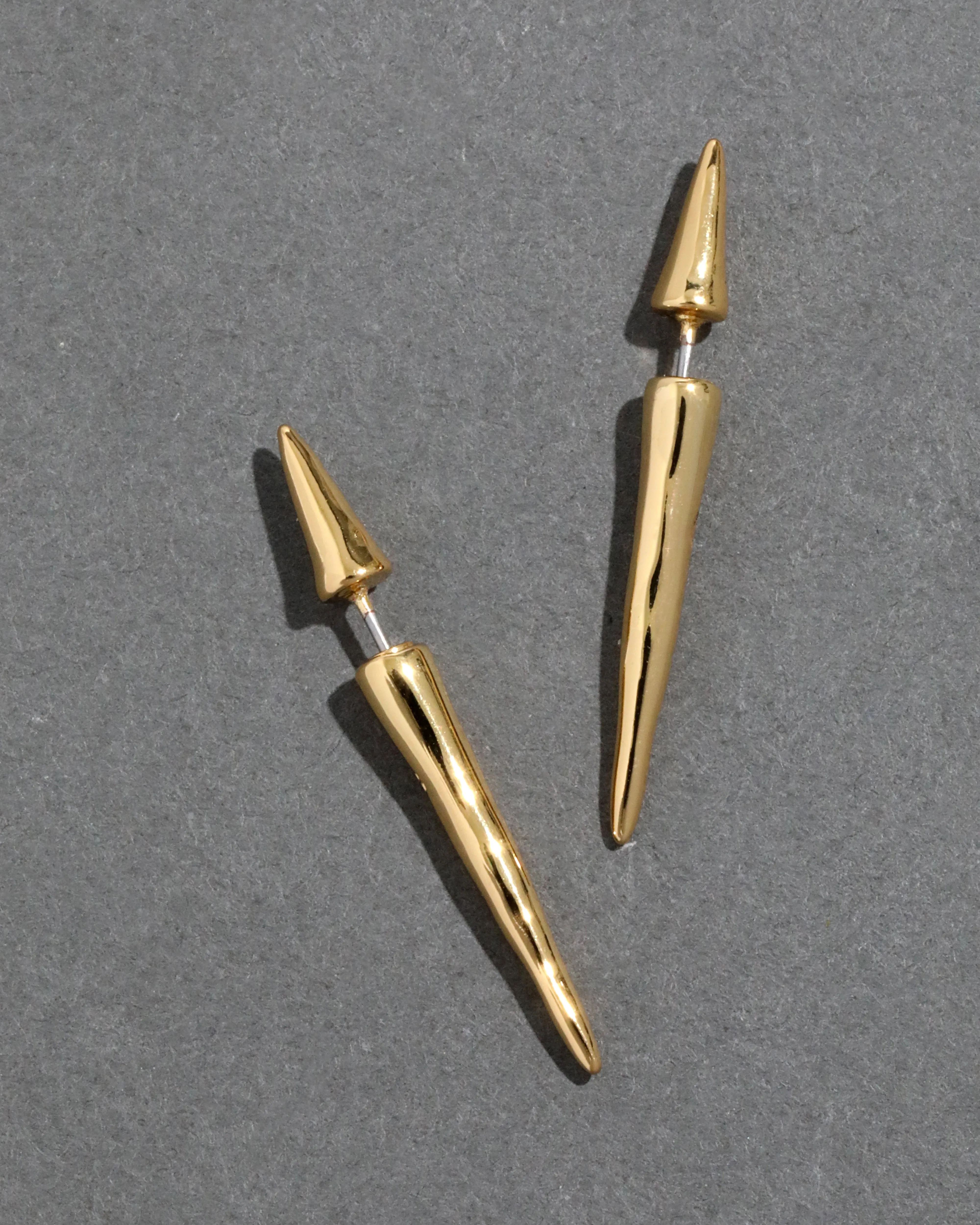Retro Memphis Front Back Spike Stud Earring - Gold sold by Alexis Bittar product image thumbnail 3