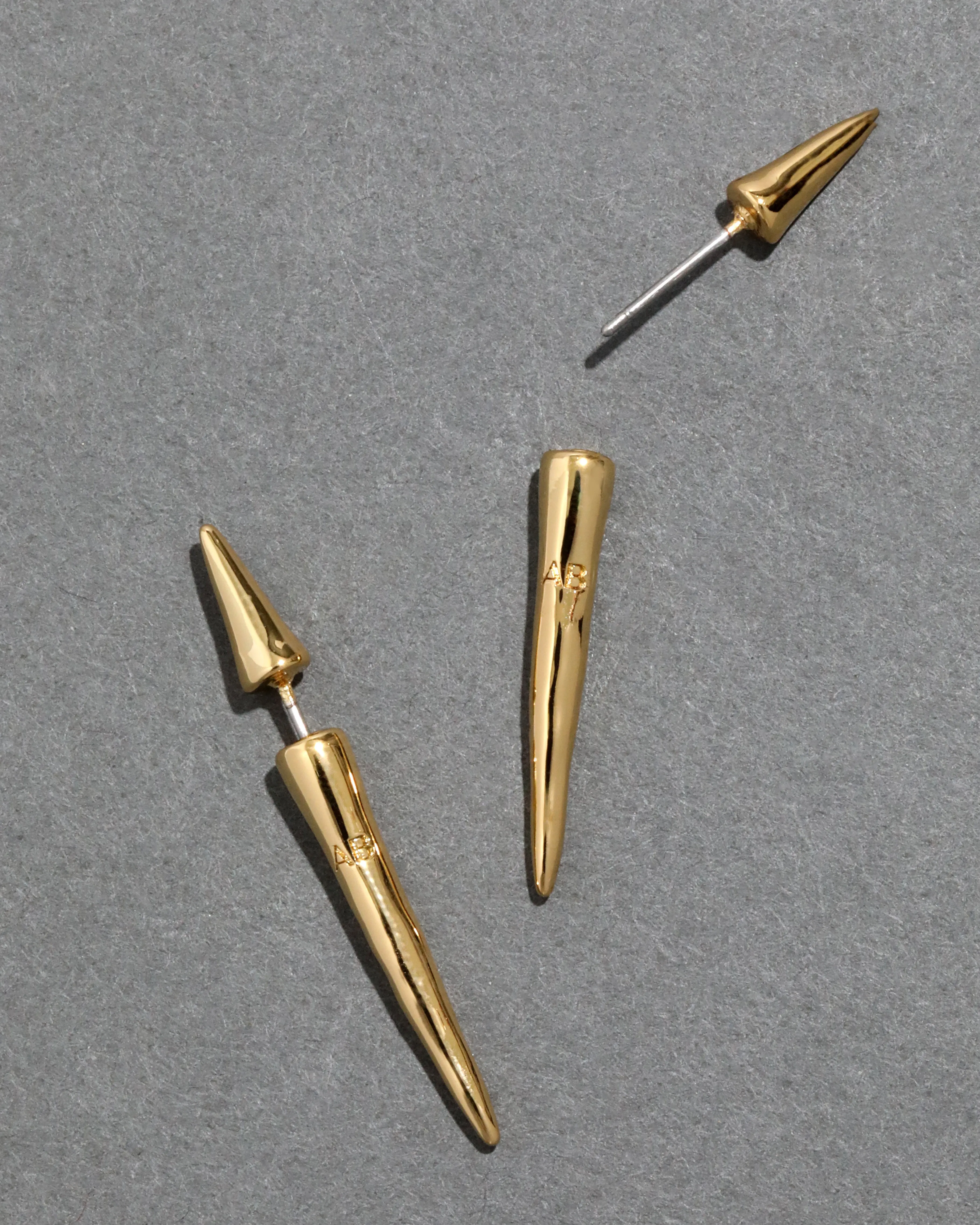 Retro Memphis Front Back Spike Stud Earring - Gold sold by Alexis Bittar
