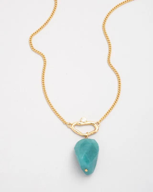 Asterales Link Necklace- Marine Chalcedony made by Alexis Bittar