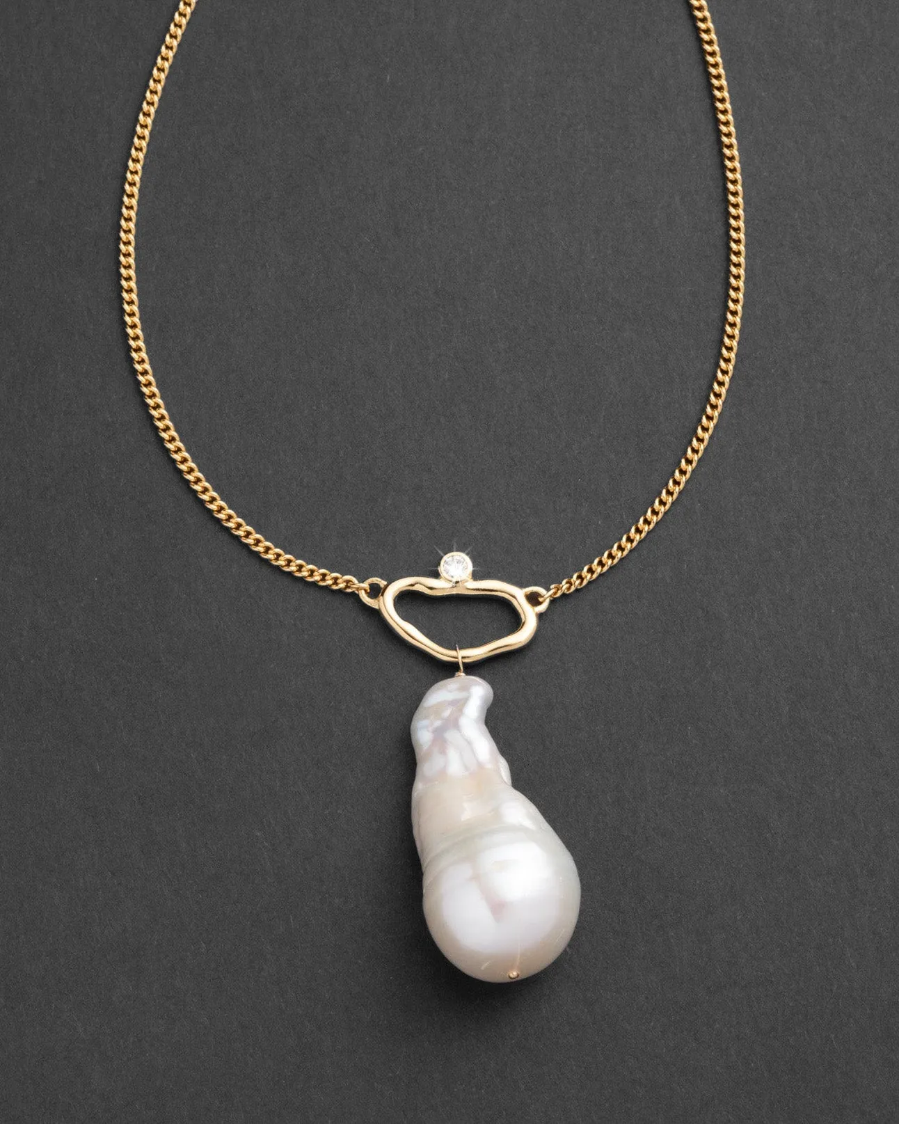 Asterales Link Necklace- Baroque Pearl sold by Alexis Bittar