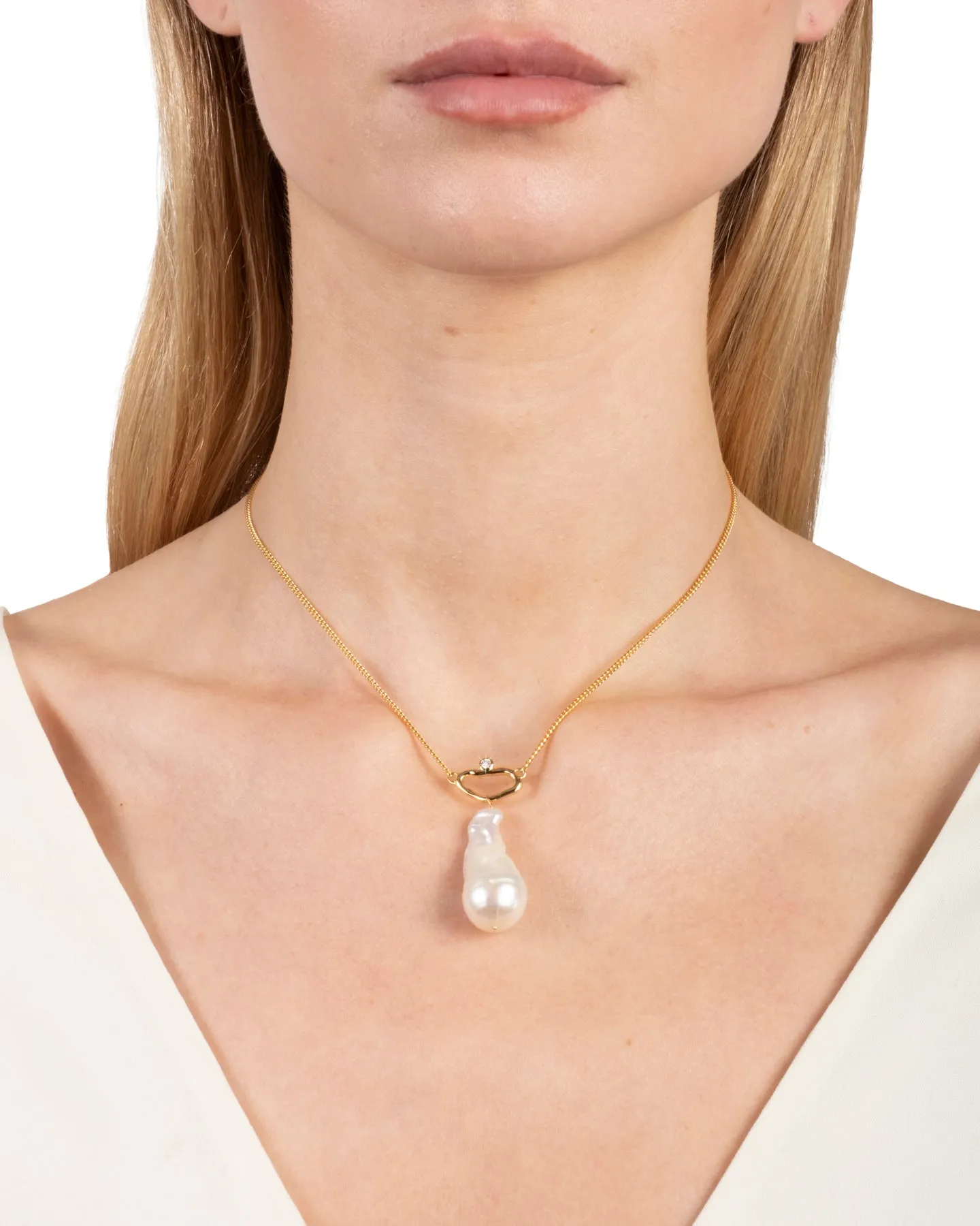 Asterales Link Necklace- Baroque Pearl sold by Alexis Bittar product image thumbnail 2