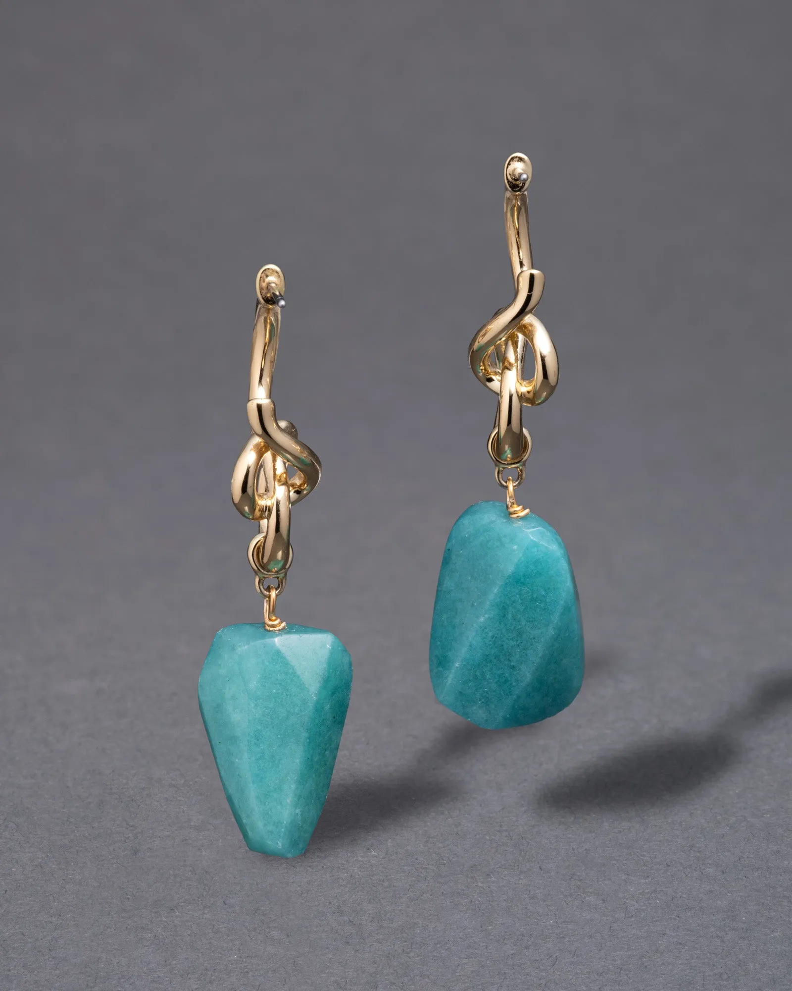Asterales Knot Post Drop Earring- Marine Chalcedony sold by Alexis Bittar product image thumbnail 4