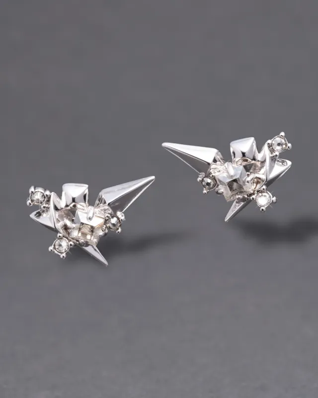 Silver Spike Stud Earring made by Alexis Bittar