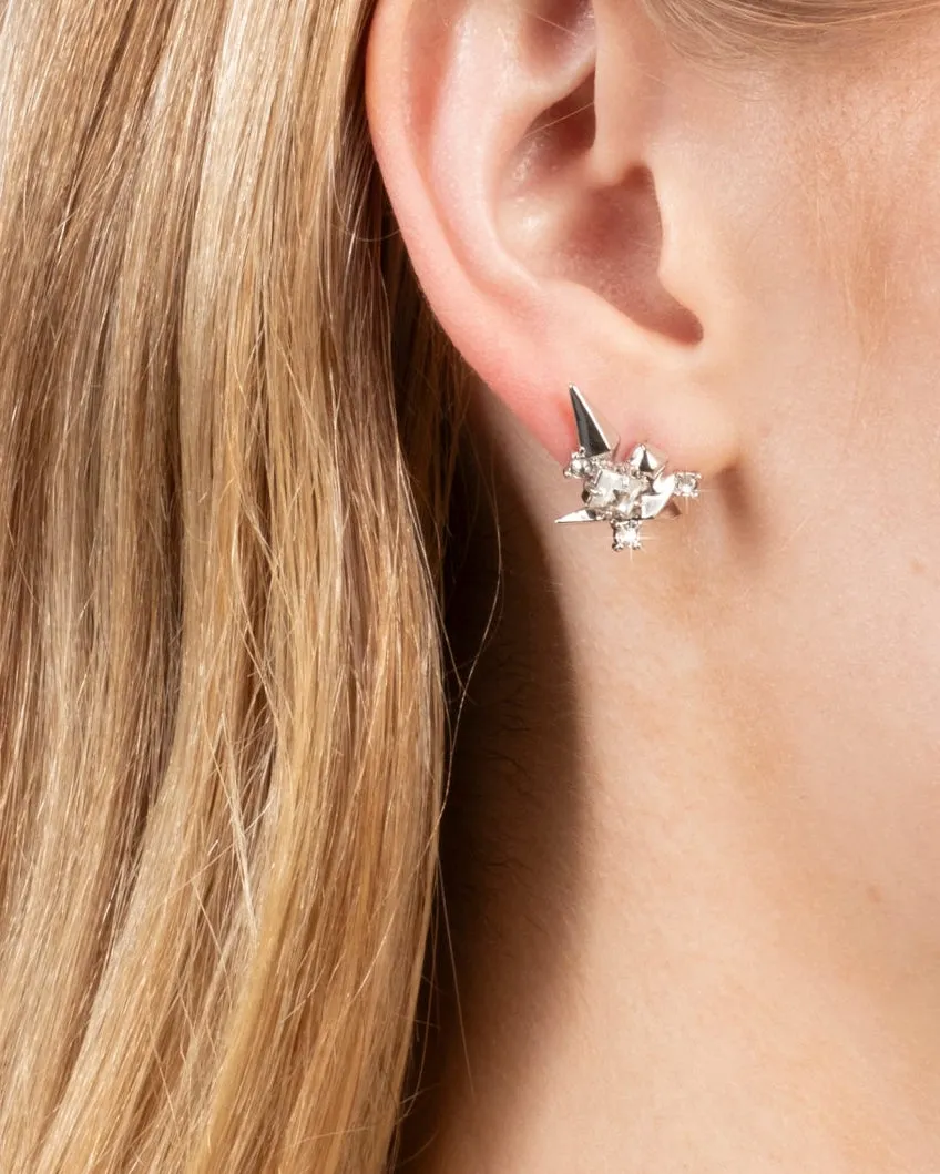Silver Spike Stud Earring sold by Alexis Bittar product image thumbnail 2