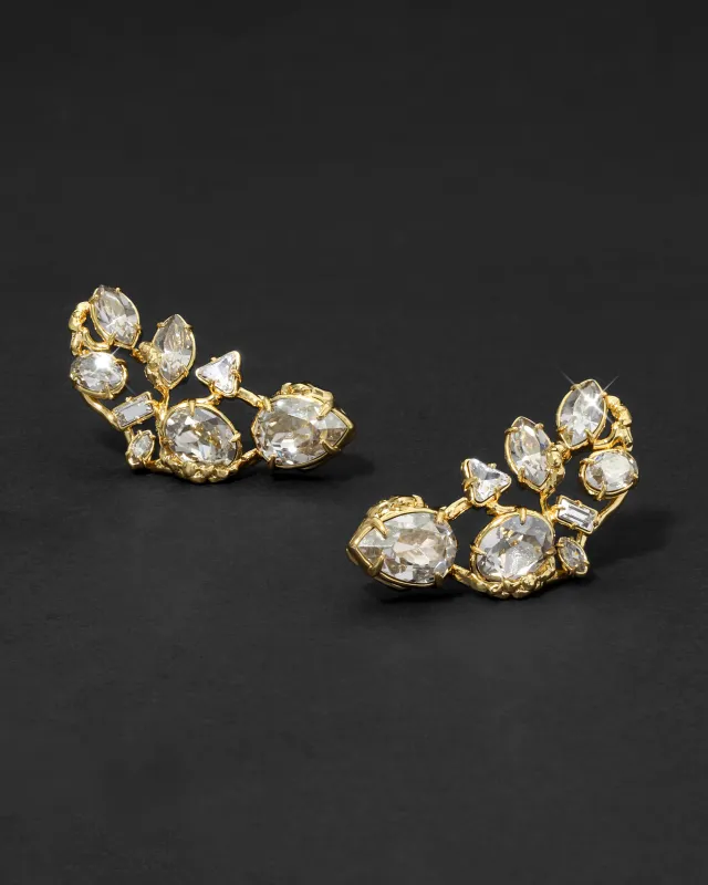 Éclat Crystal Studded Post Earring made by Alexis Bittar