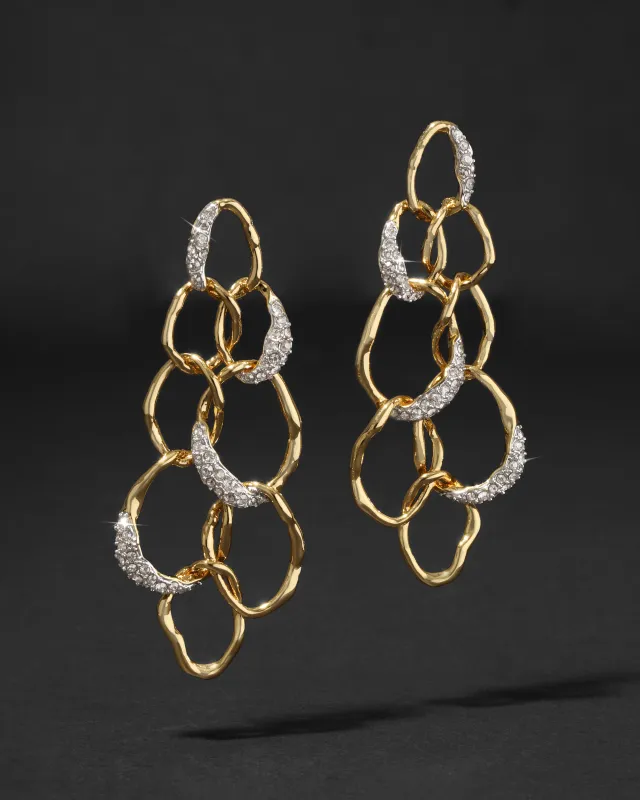 Solanales Crystal Linked Drop Post Earring made by Alexis Bittar