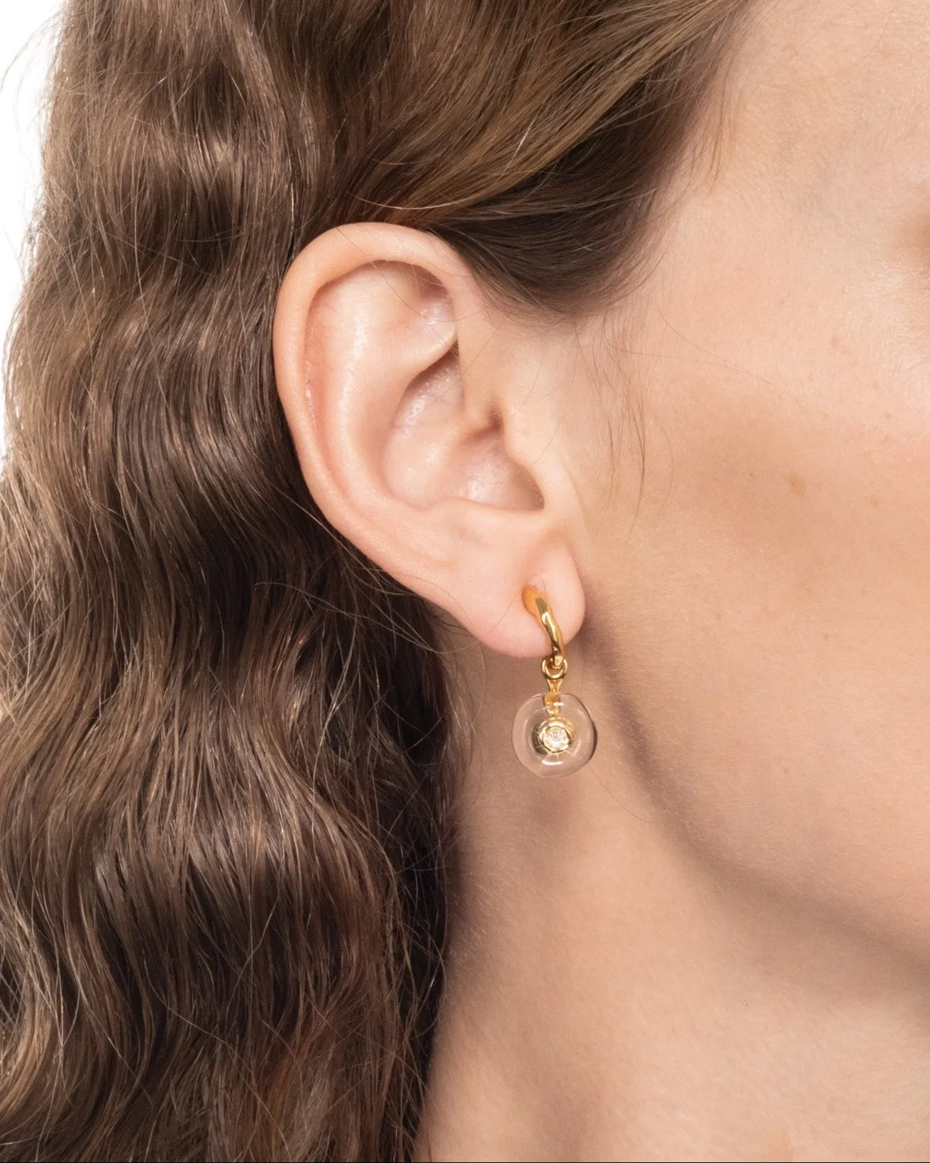 Liquid Lucite Crystal Petite Drop Hoop Earring sold by Alexis Bittar product image thumbnail 3
