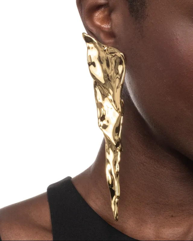 Molten Gold X-Large Cascade Clip Earring made by Alexis Bittar