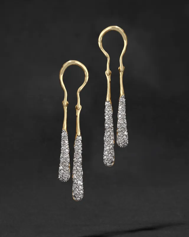 Solanales Crystal Coiled Tear Drop Earring made by Alexis Bittar