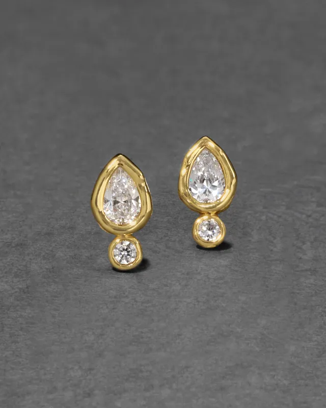 Asterales Gold Petite Teardrop Stud Earring made by Alexis Bittar