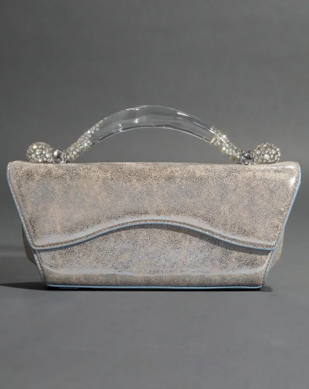 Candy Box Lucite Handle Handbag- Opalescent Sky sold by Alexis Bittar