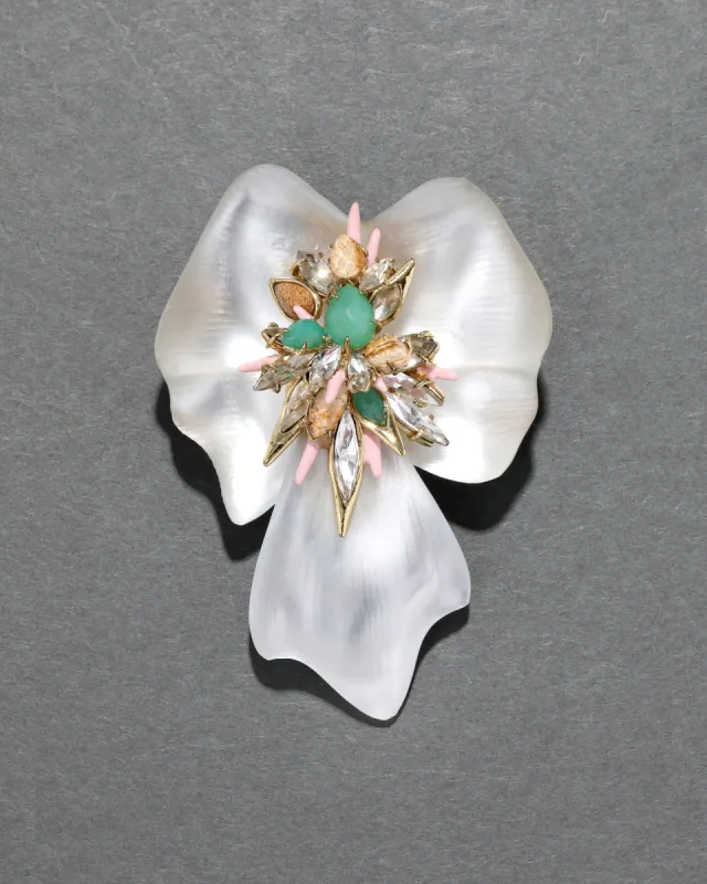 Archive Desert Jasmine Orchard Lucite Pin made by Alexis Bittar