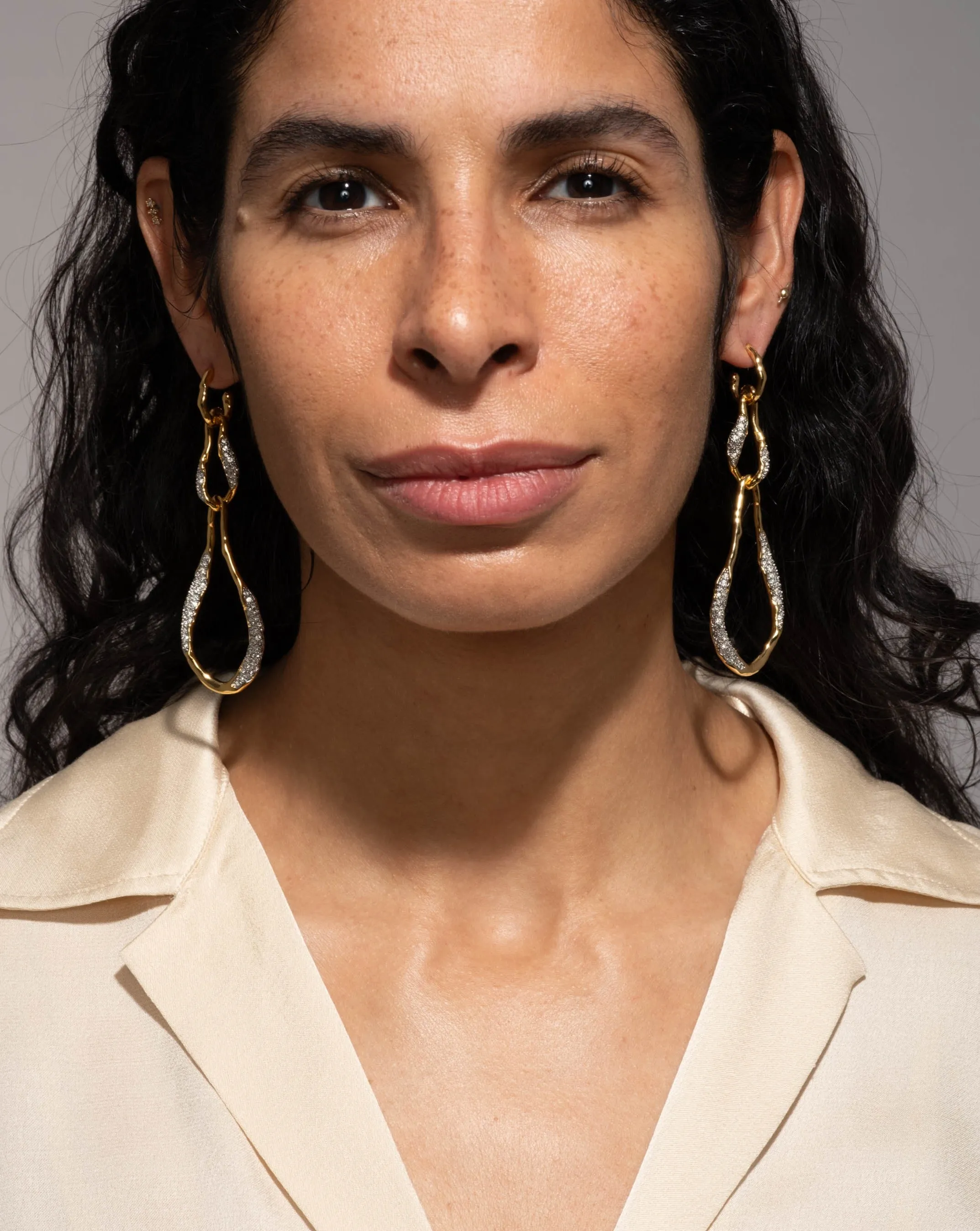 Solanales Crystal Linear Link Earring sold by Alexis Bittar product image thumbnail 3