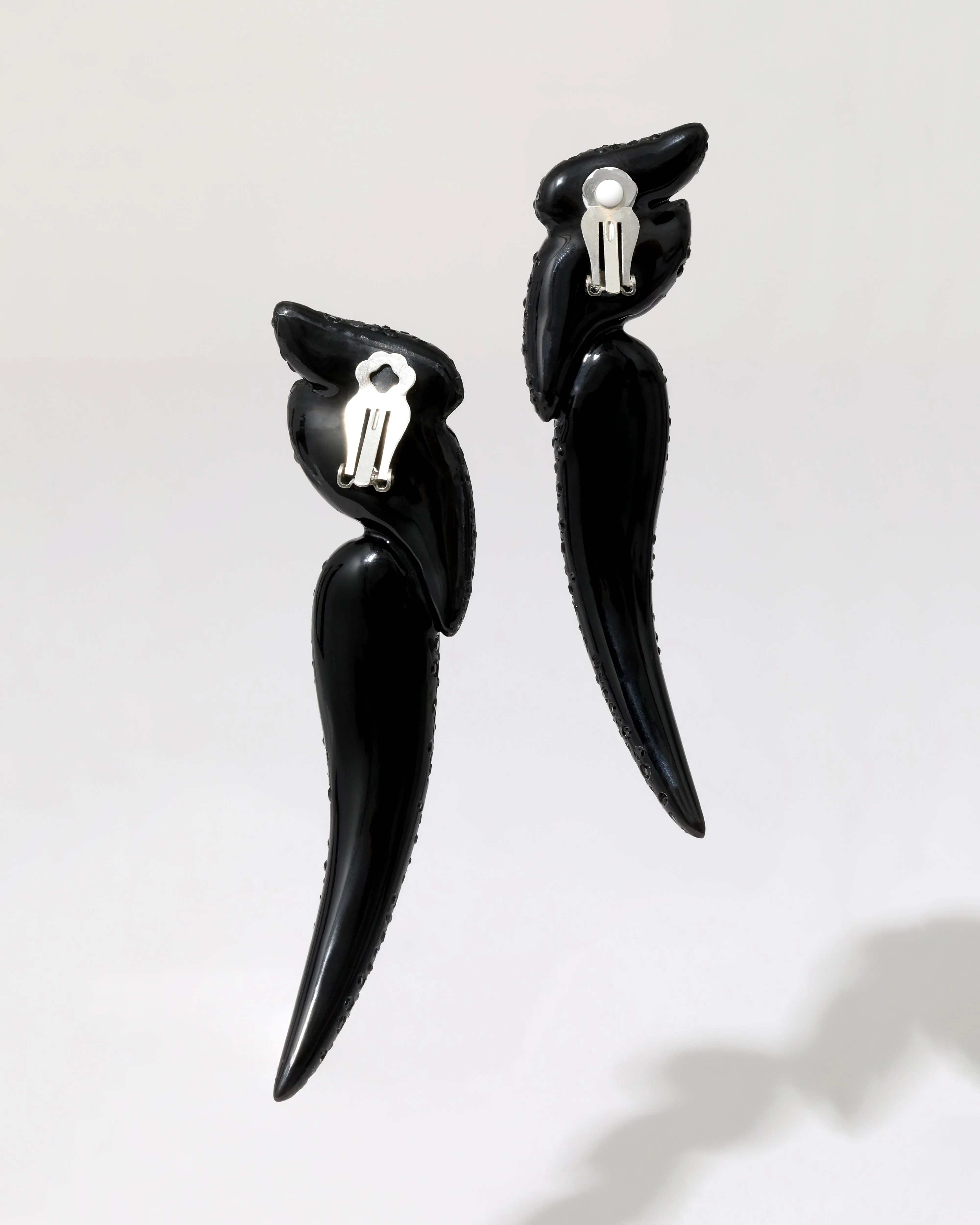 Liquid Lucite Pave Wave Long Clip Earring- Black sold by Alexis Bittar product image thumbnail 4