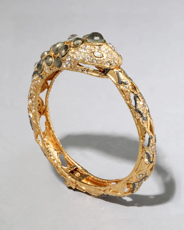 Archive Byzantine Ouroboros Snake Hinge Bracelet sold by Alexis Bittar