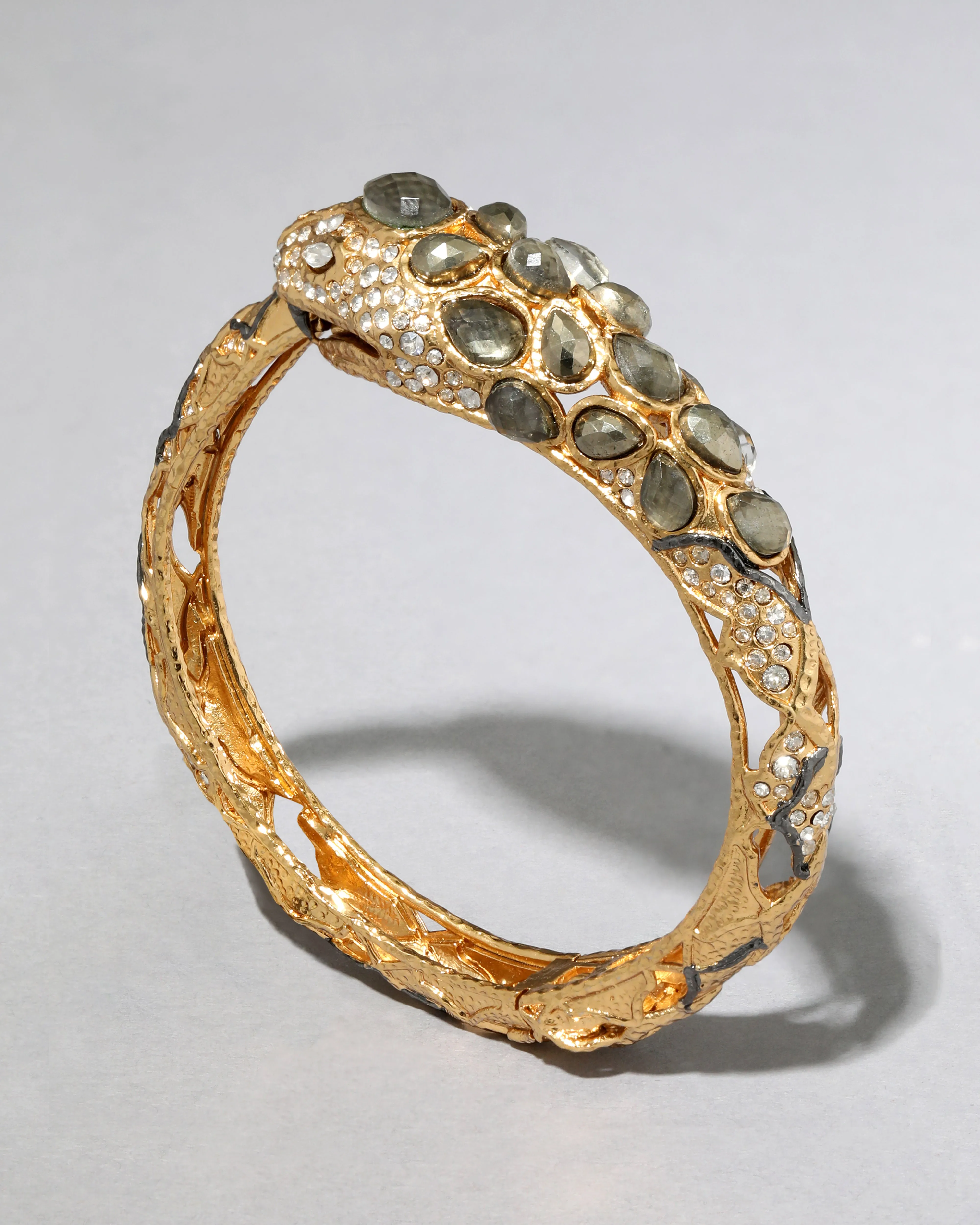 Archive Byzantine Ouroboros Snake Hinge Bracelet sold by Alexis Bittar product image thumbnail 2