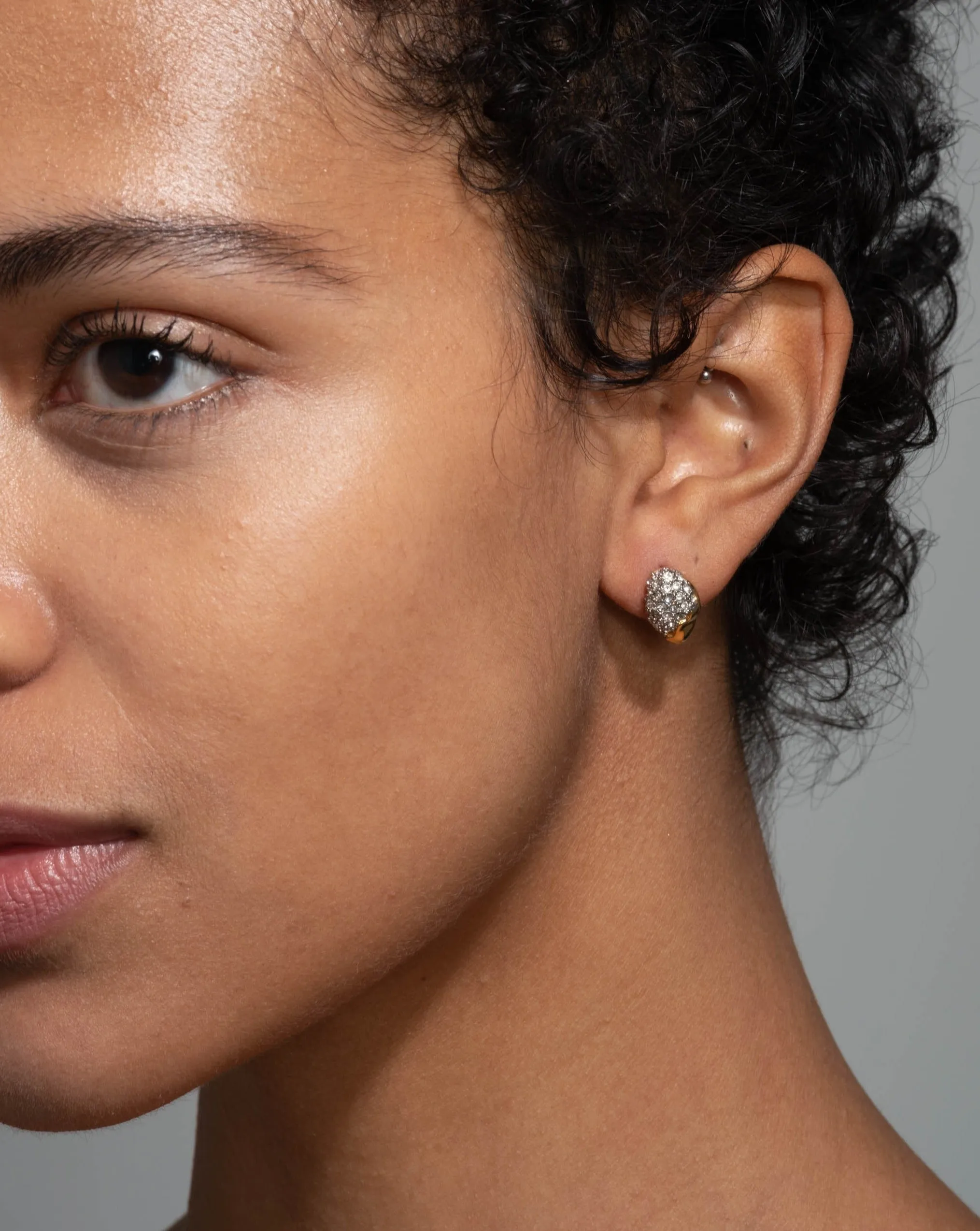 Solanales Crystal Tiny Pebble Stud Earring sold by Alexis Bittar product image thumbnail 5