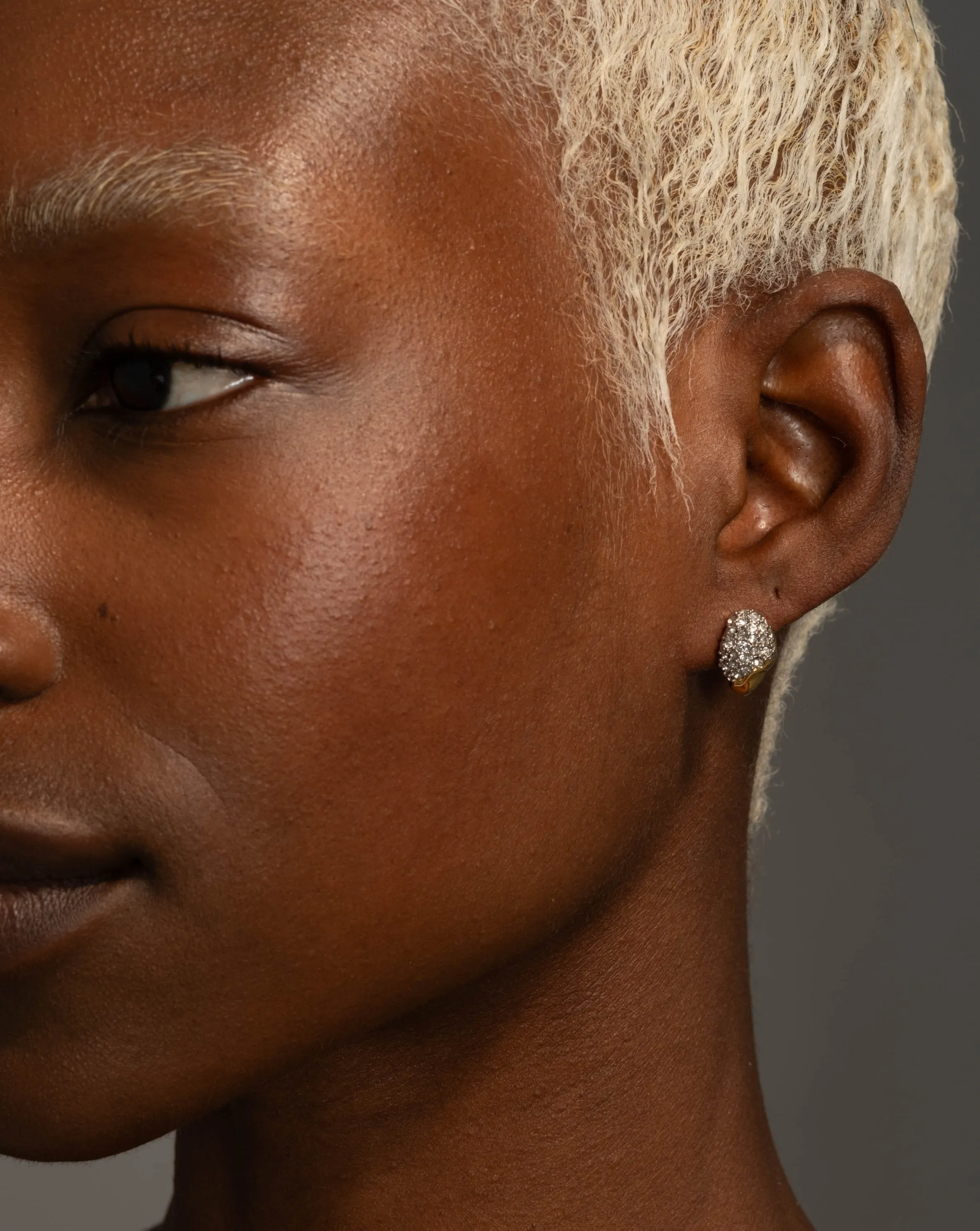 Solanales Crystal Tiny Pebble Stud Earring sold by Alexis Bittar product image thumbnail 2