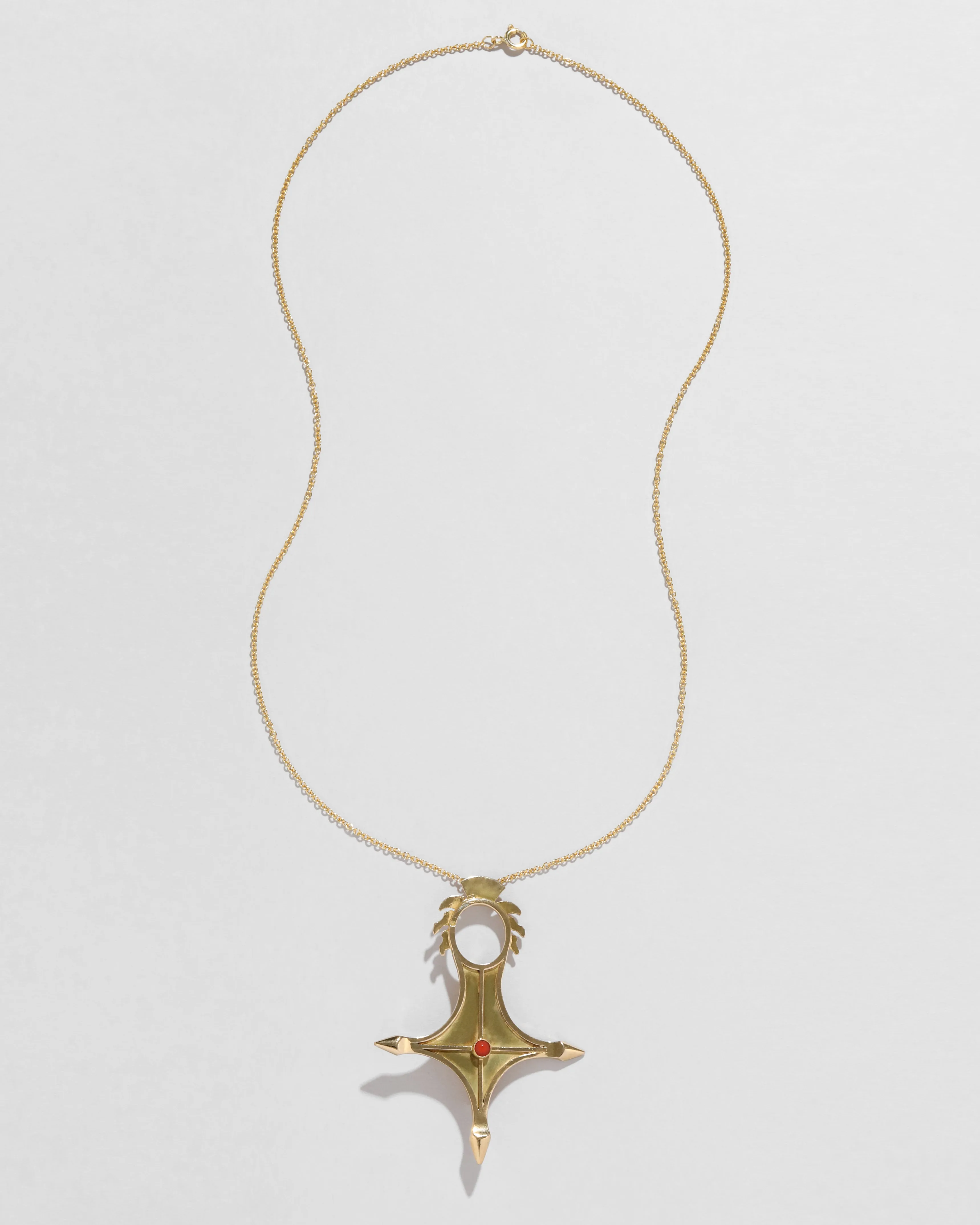 Vintage 1970s 18k Tribal Coral Convertible Pendant Necklace sold by Alexis Bittar product image thumbnail 2