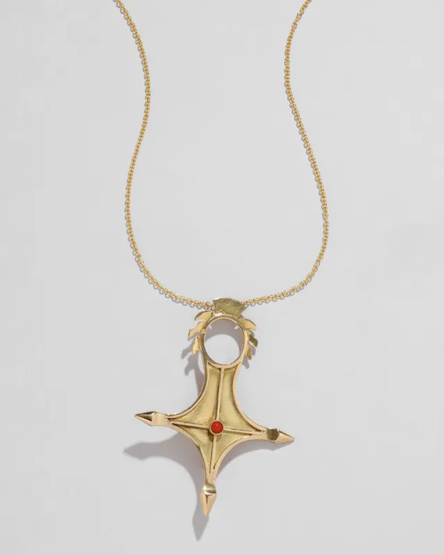 Vintage 1970s 18k Tribal Coral Convertible Pendant Necklace sold by Alexis Bittar