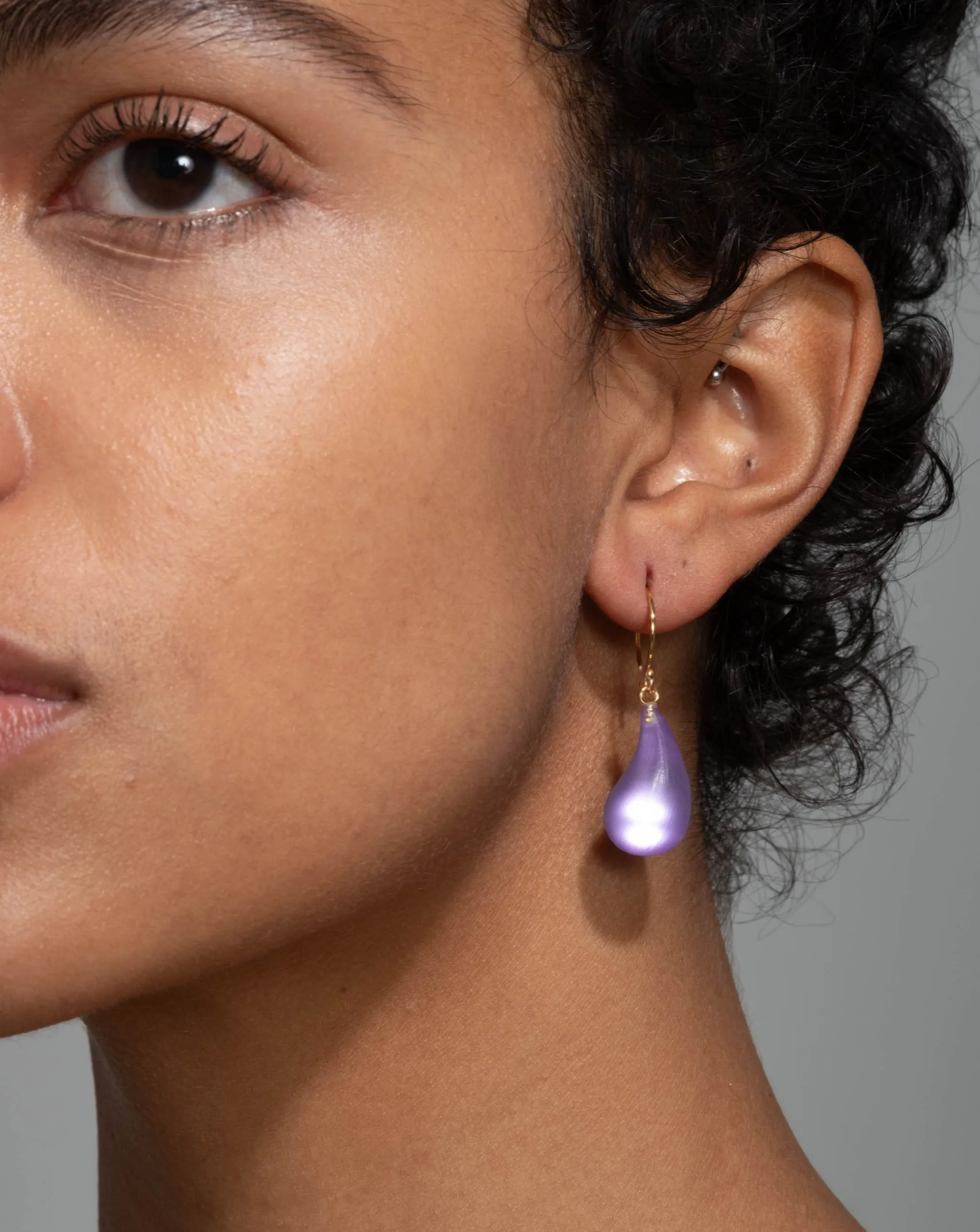 Lucite Dewdrop Earring- Amethyst sold by Alexis Bittar product image thumbnail 2