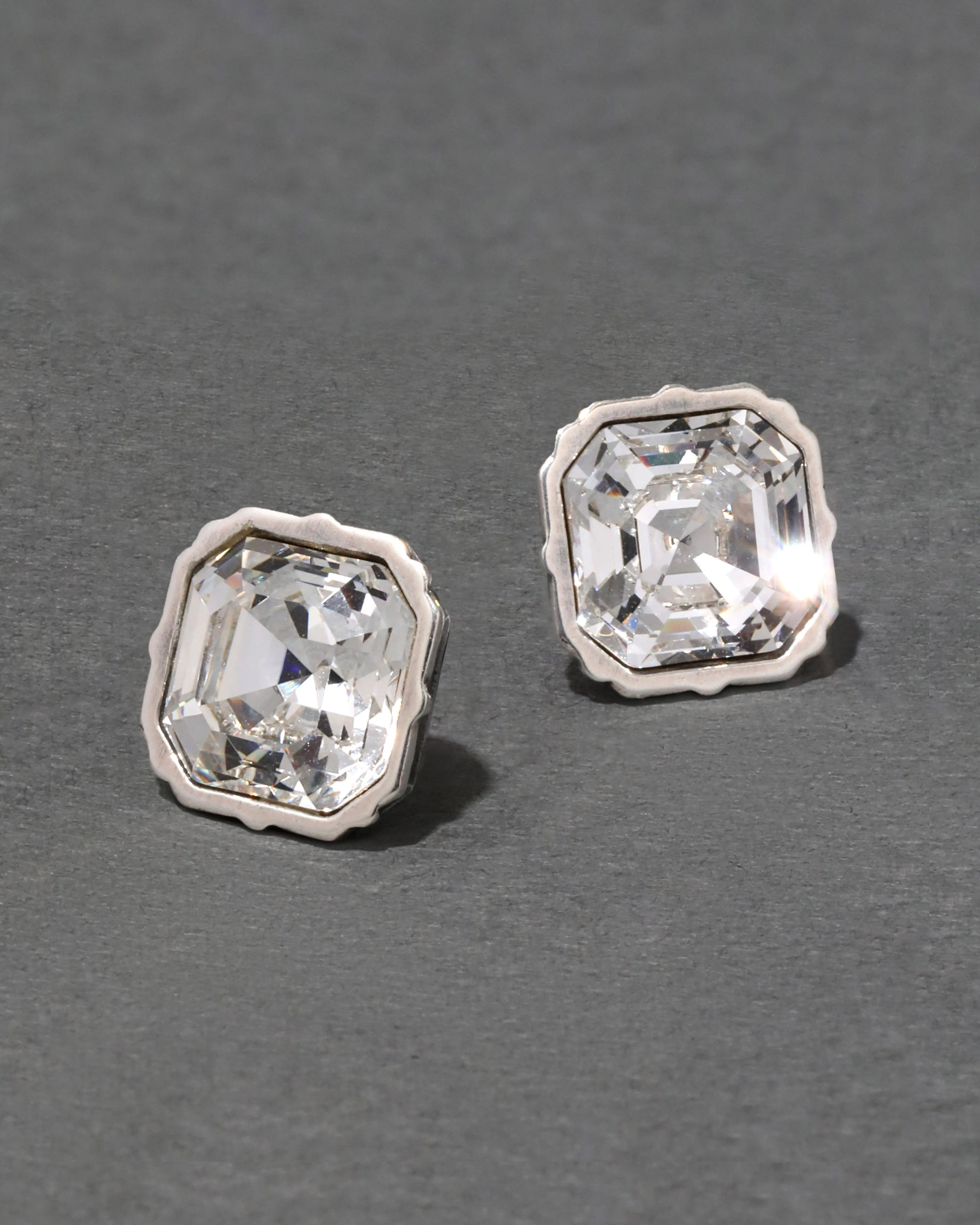 Asscher Cut Luminous Crystal Stone Stud Earrings sold by Alexis Bittar