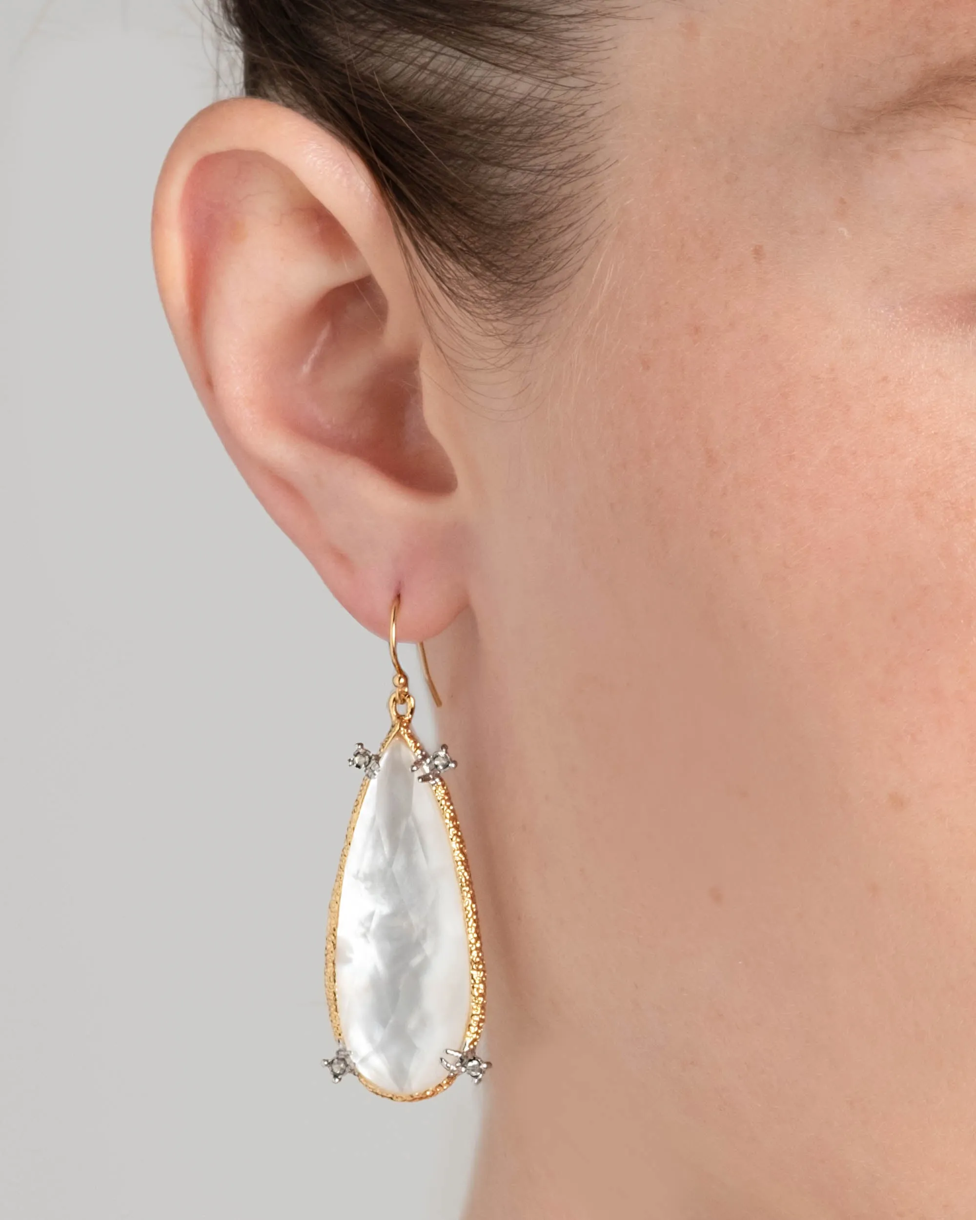 Muse D'Or White Mother of Pearl Teardrop Earring sold by Alexis Bittar product image thumbnail 2