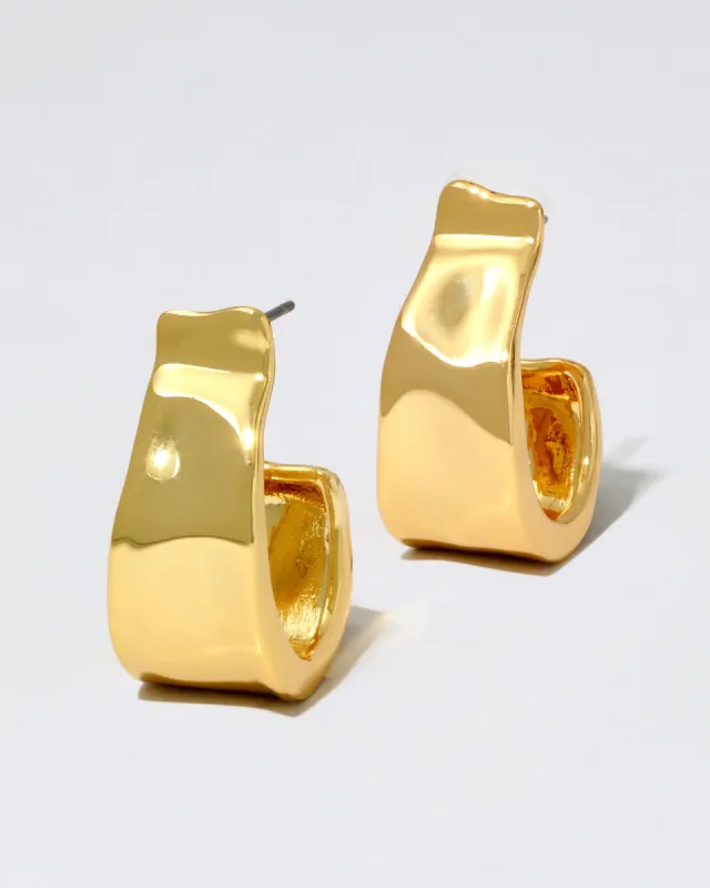 Molten Gold Ribbon Hoop Earring sold by Alexis Bittar