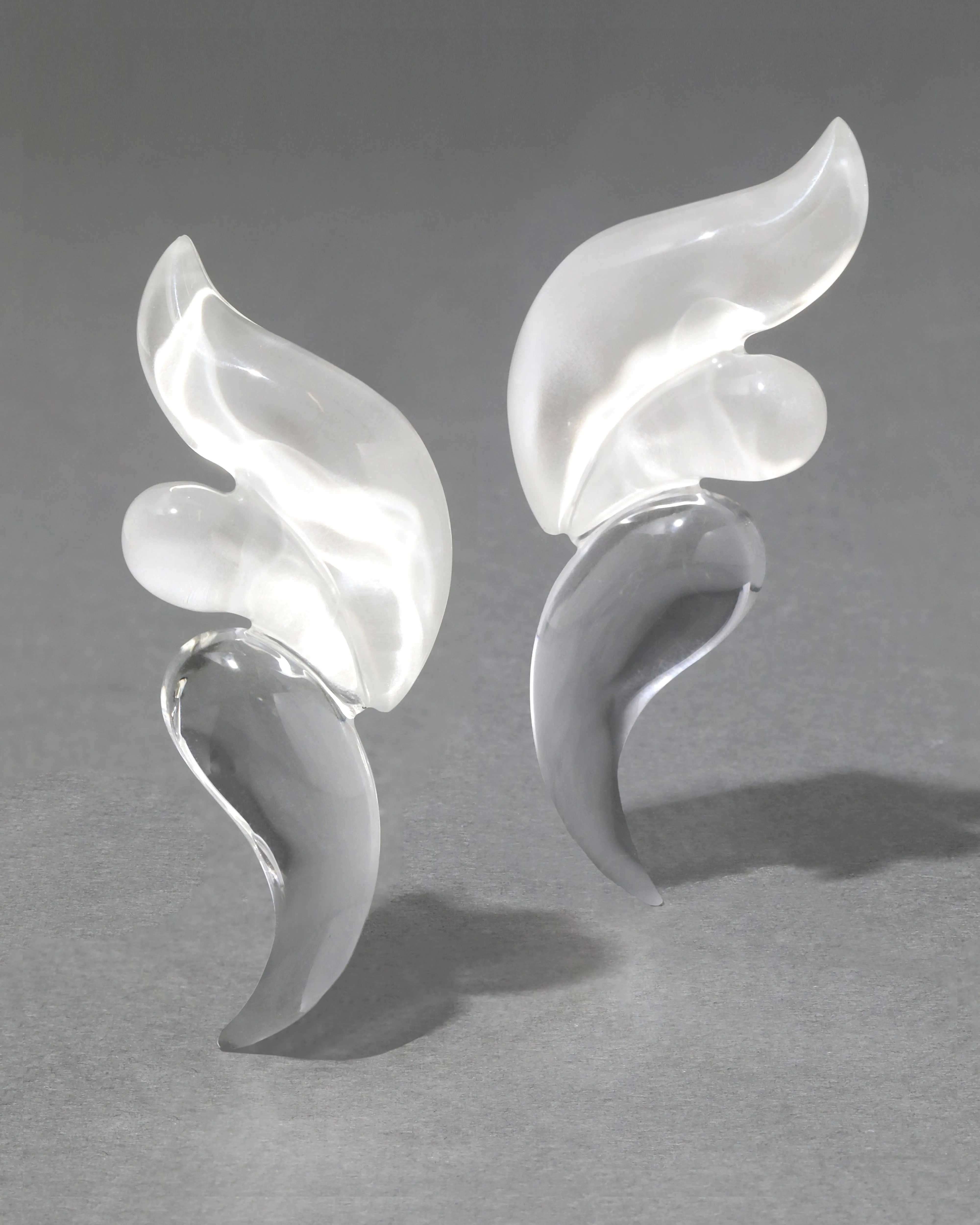 Liquid Lucite Wave Clip Earring- Polished Silver sold by Alexis Bittar