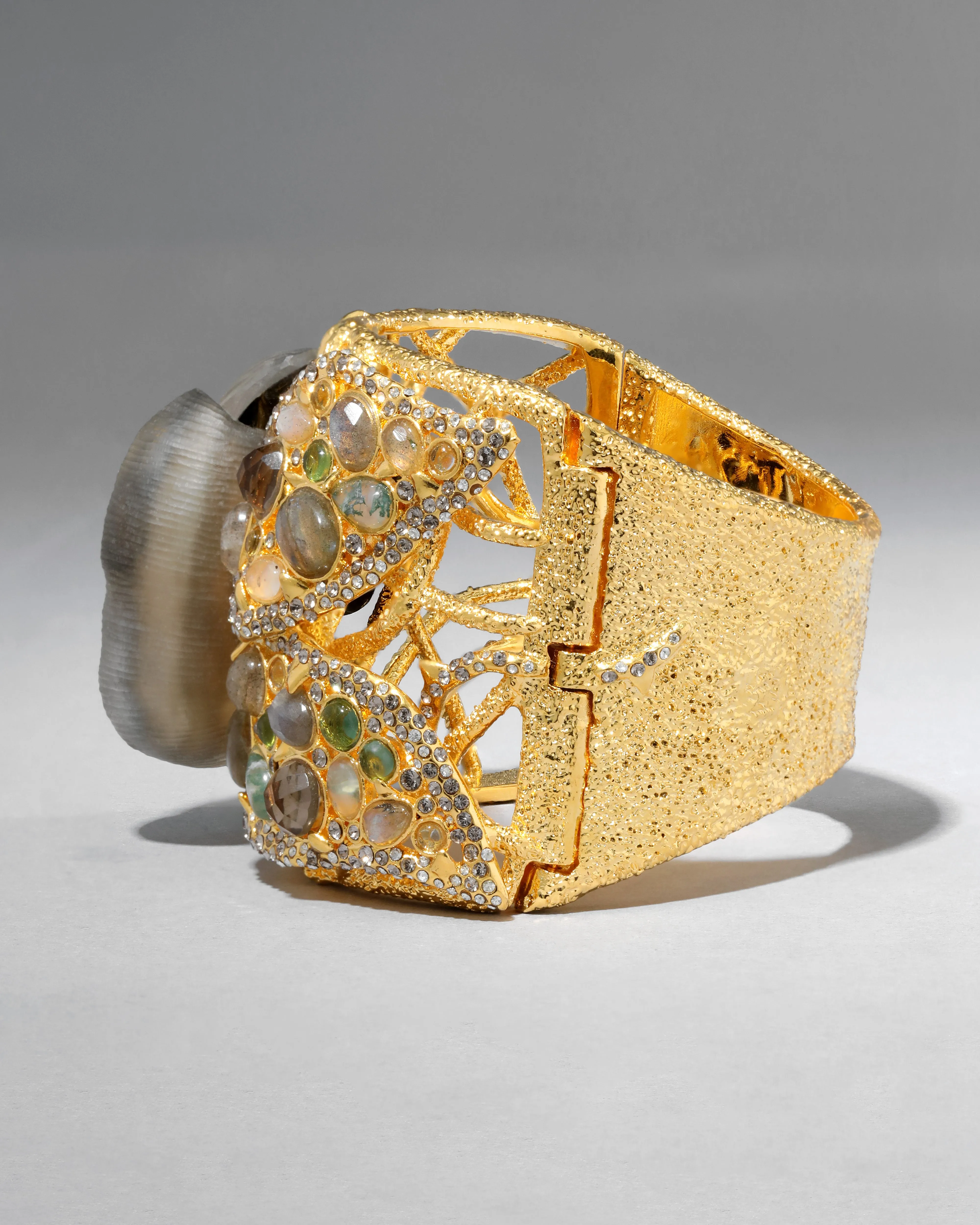 Archive Lucite Floral Byzantine Wide Hinge Bracelet sold by Alexis Bittar product image thumbnail 2