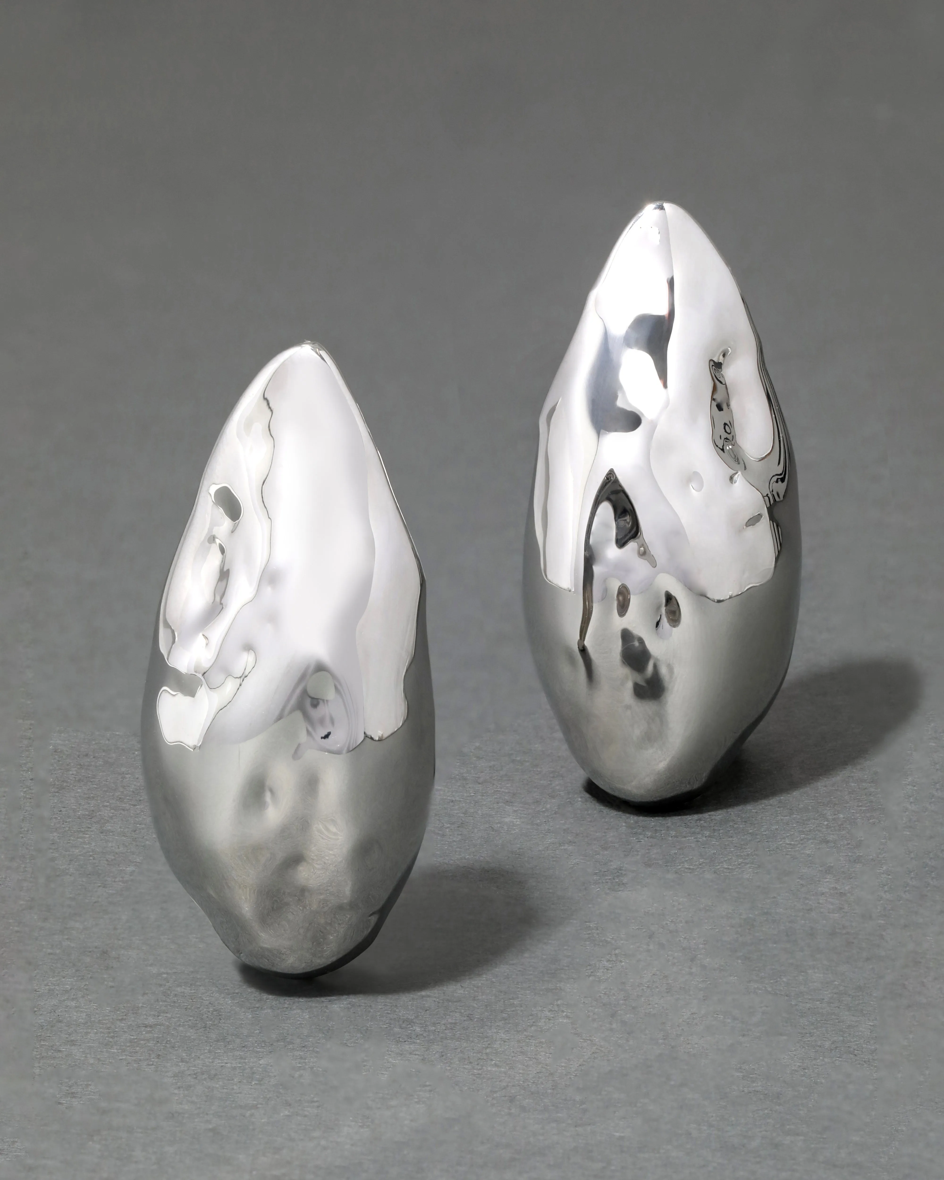 Molten Silver Puffy Teardrop Post Earring sold by Alexis Bittar product image thumbnail 2