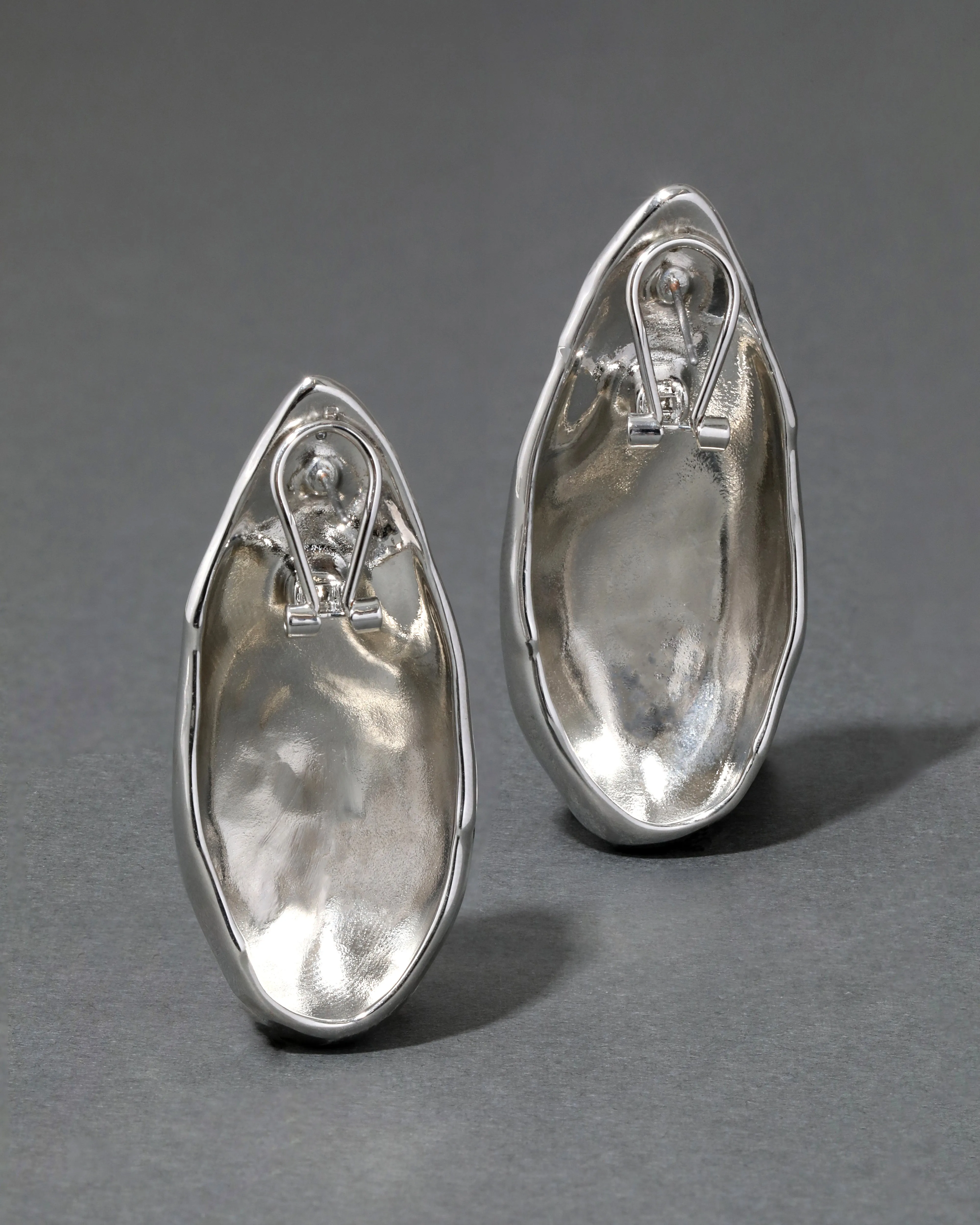 Molten Silver Puffy Teardrop Post Earring sold by Alexis Bittar product image thumbnail 3