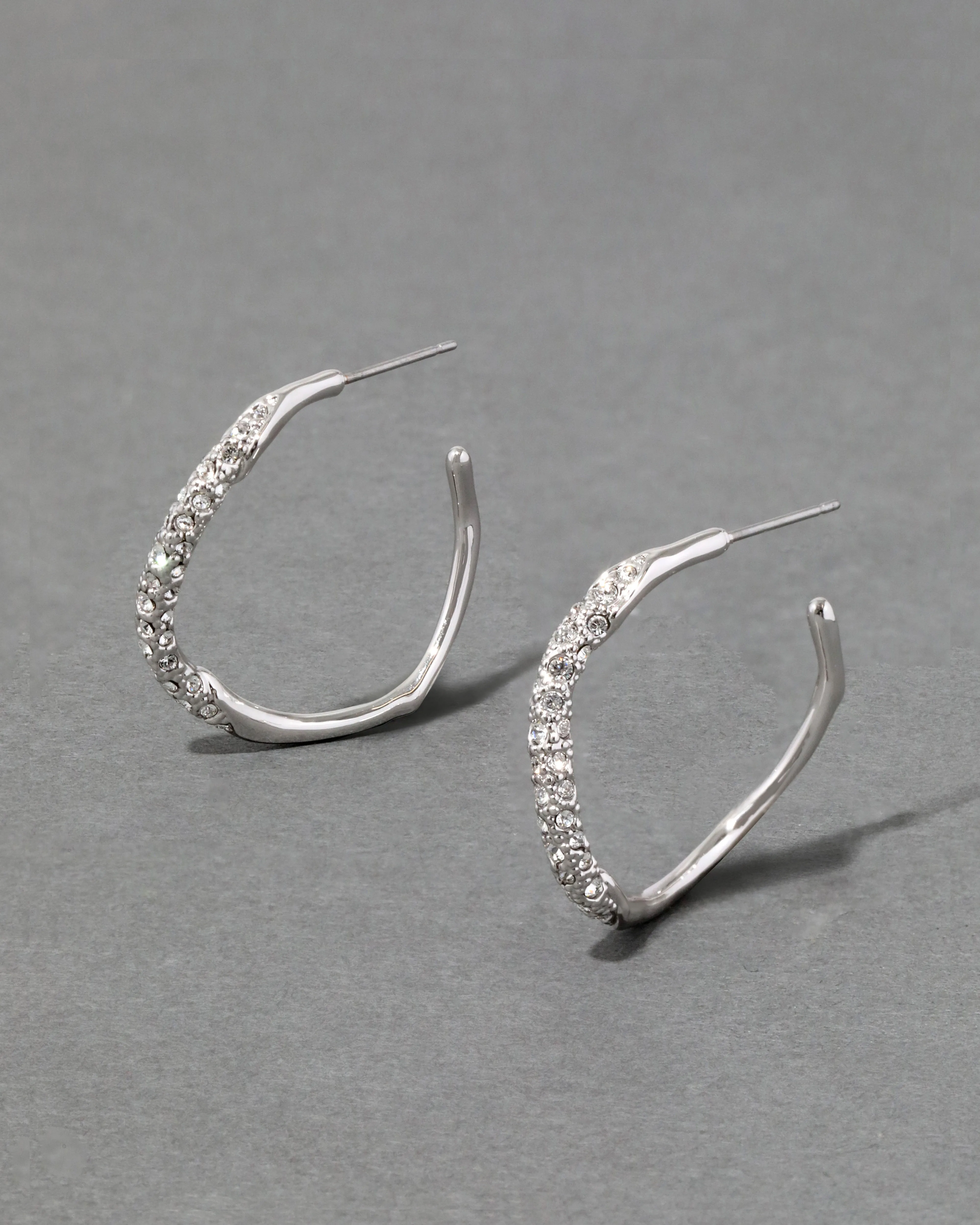 Silver Pave Hoop Earring sold by Alexis Bittar