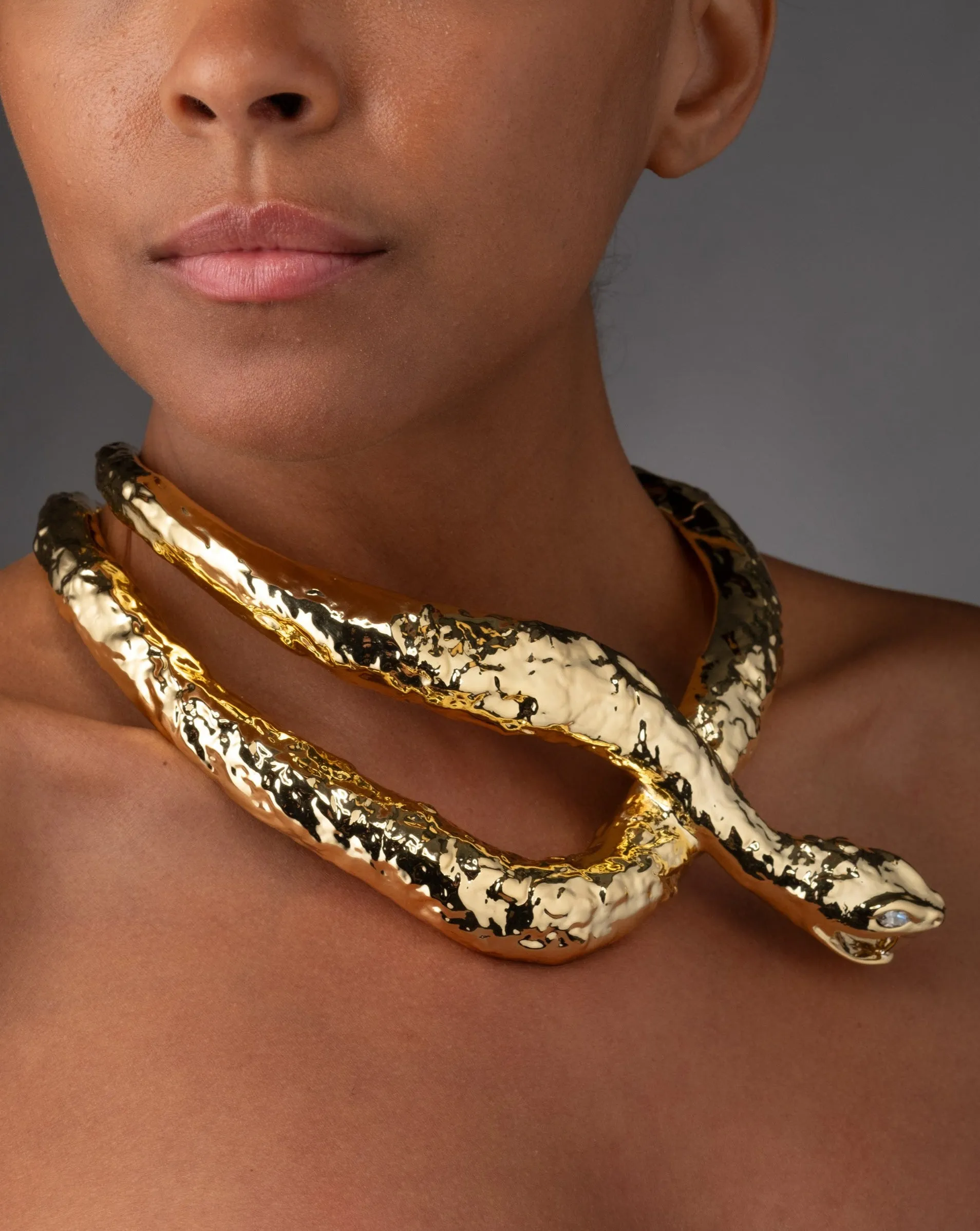 Gold Serpent Coiled Collar sold by Alexis Bittar product image thumbnail 3