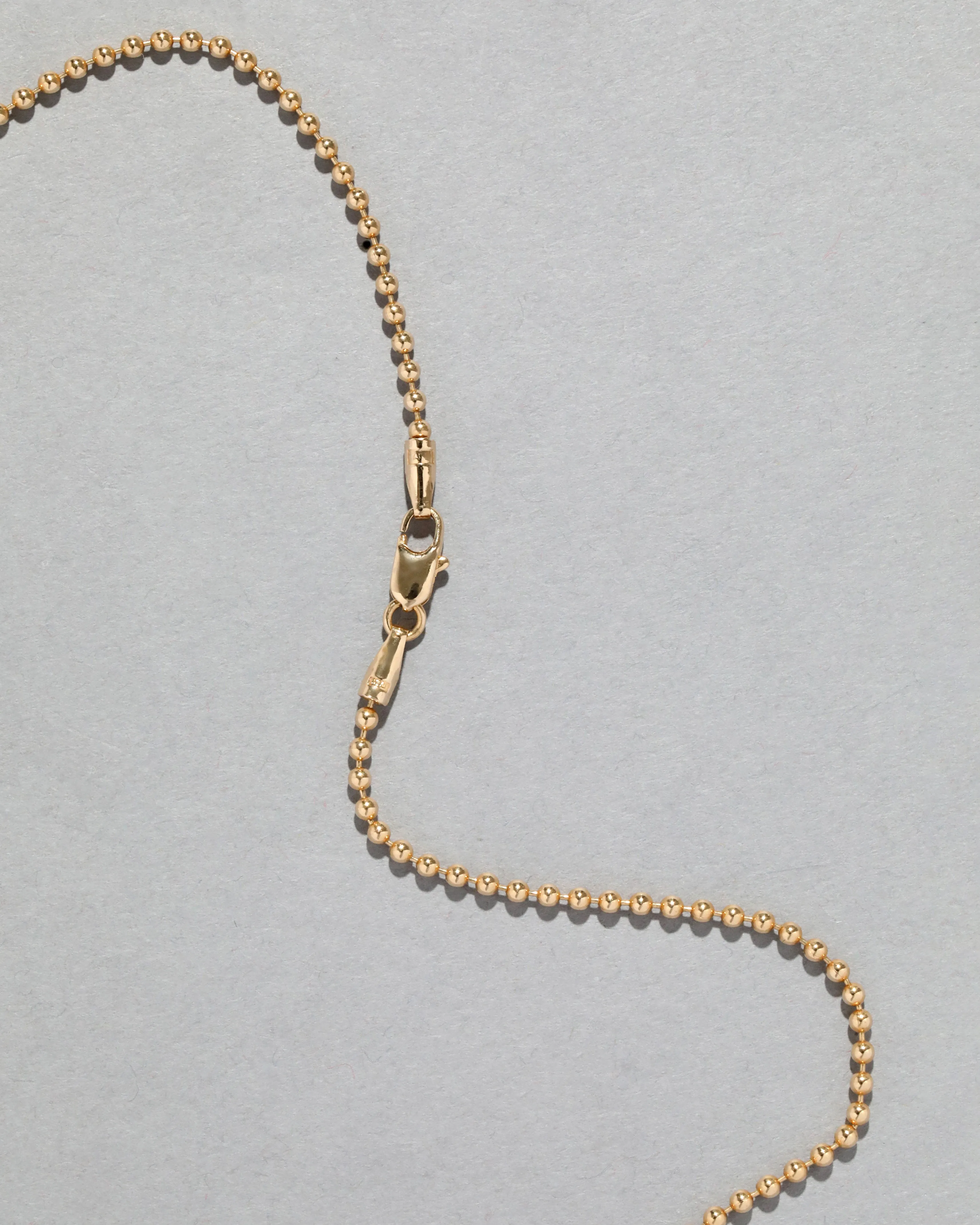 Vintage 1990s 14k Gold Tassel Diamond Ball Chain Necklace sold by Alexis Bittar product image thumbnail 3