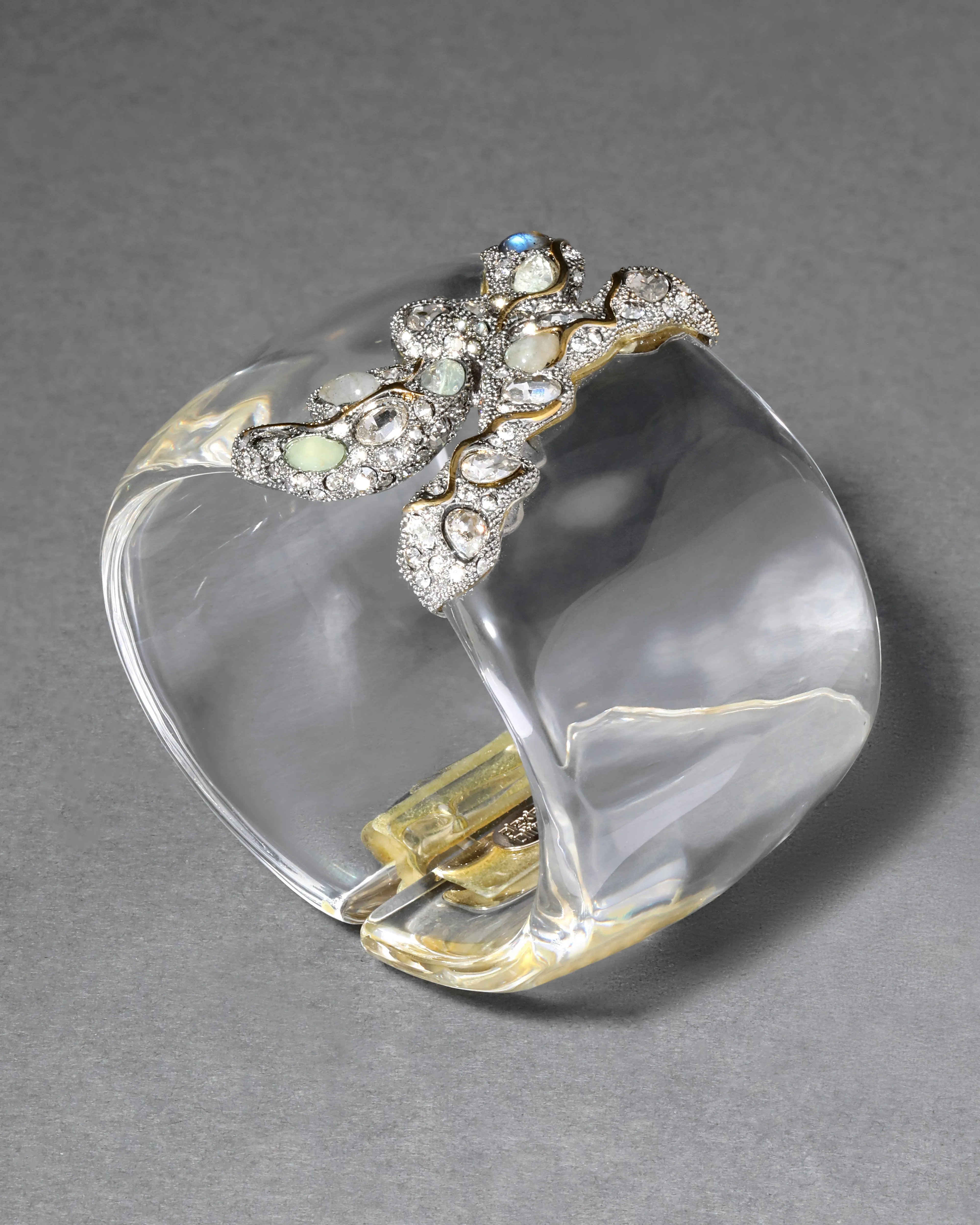 Archive Jardin Mystere Hinged Bracelet in Clear Lucite sold by Alexis Bittar product image thumbnail 2