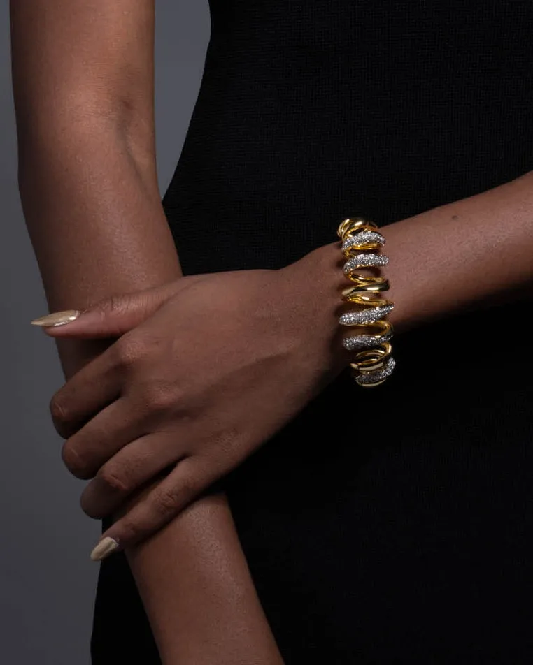 Solanales Crystal Spiral Cuff Bracelet sold by Alexis Bittar product image thumbnail 2