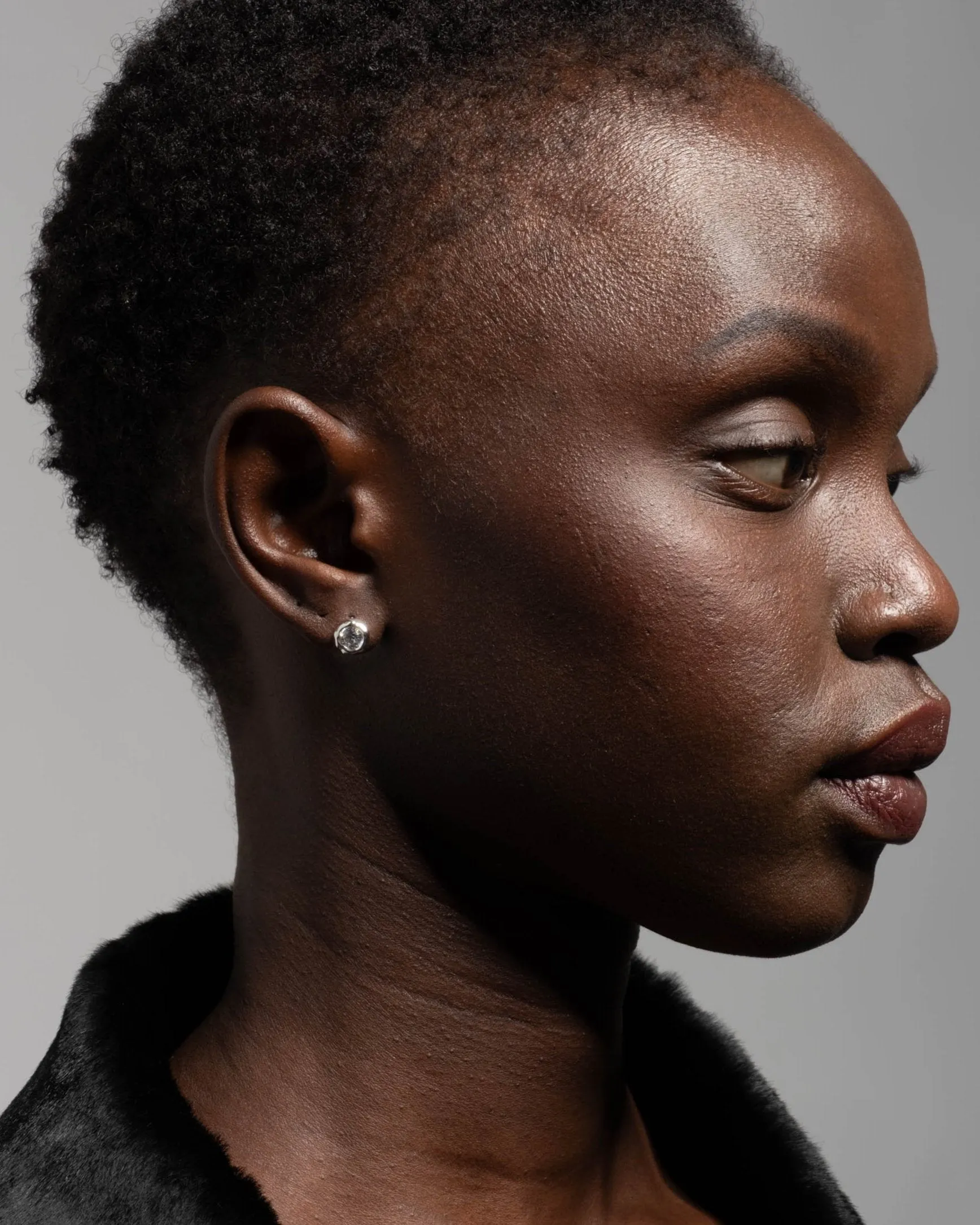 Asterales Molten Bezel Stud Earring- Silver sold by Alexis Bittar product image thumbnail 3