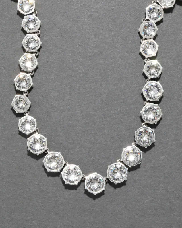 Sterling Silver & 14k Gold Cut Luminous Crystal Small Riviera Necklace sold by Alexis Bittar