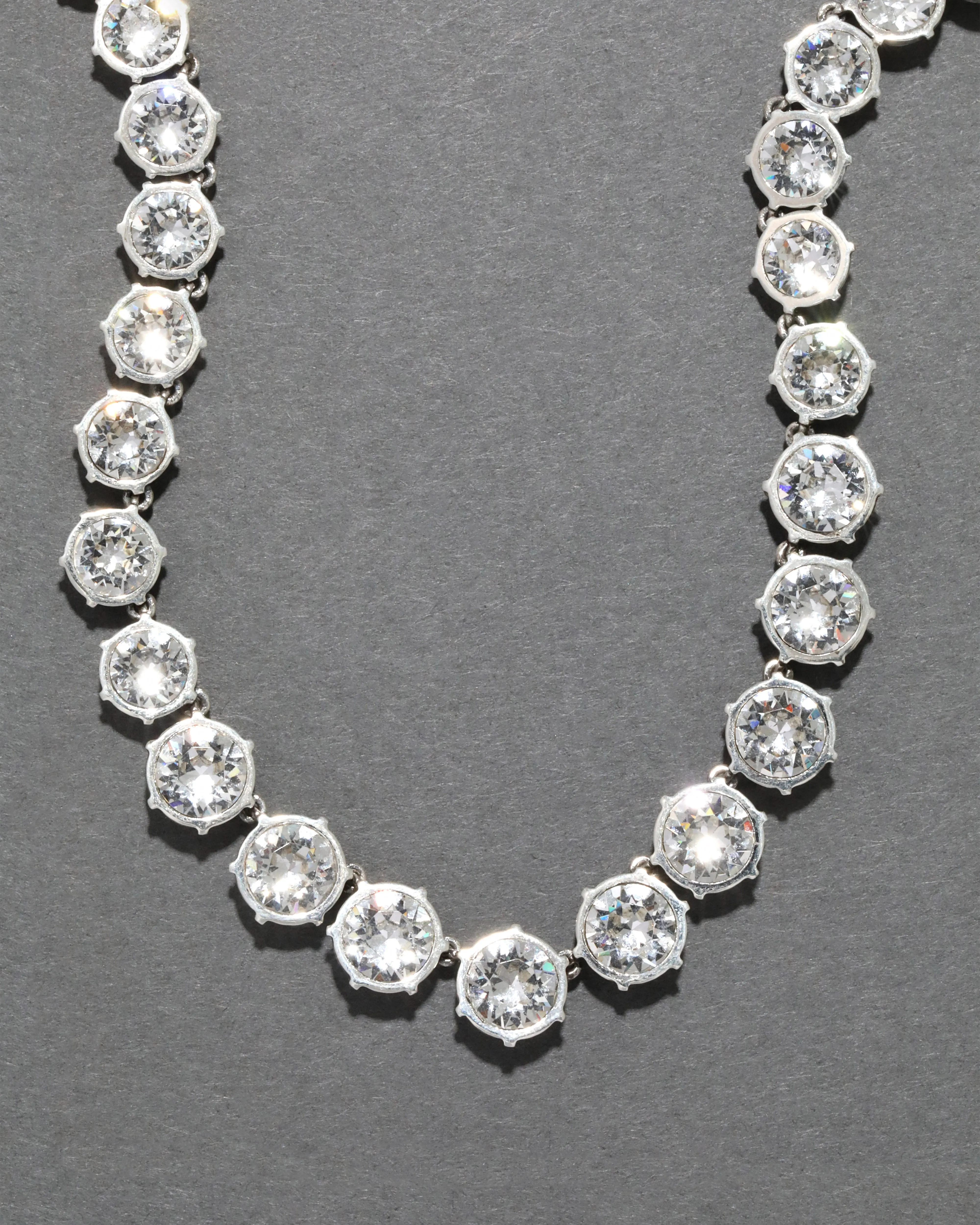 Sterling Silver & 14k Gold Cut Luminous Crystal Small Riviera Necklace sold by Alexis Bittar