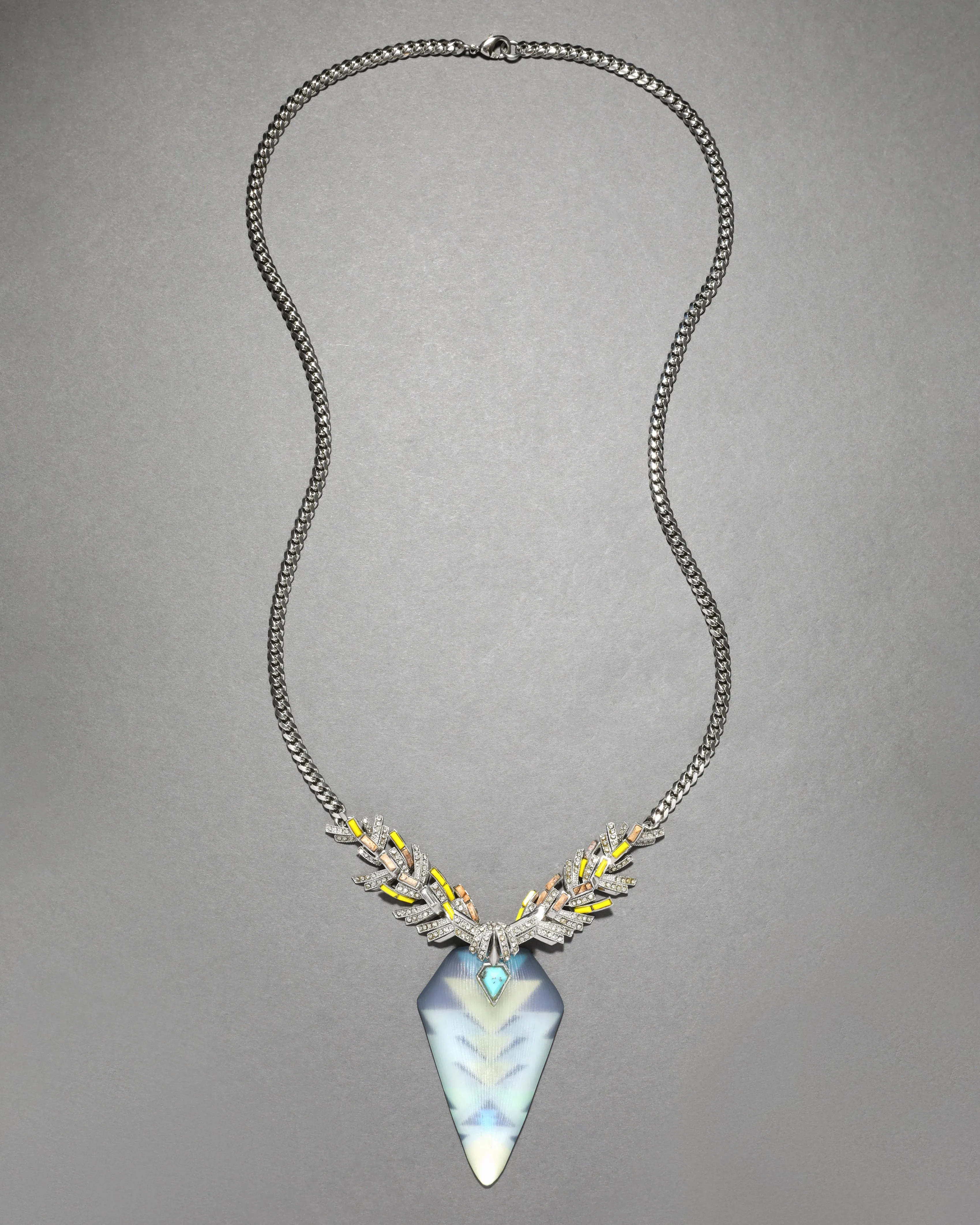 Archive Desert Deco Lucite Flint Pendant Necklace sold by Alexis Bittar product image thumbnail 2