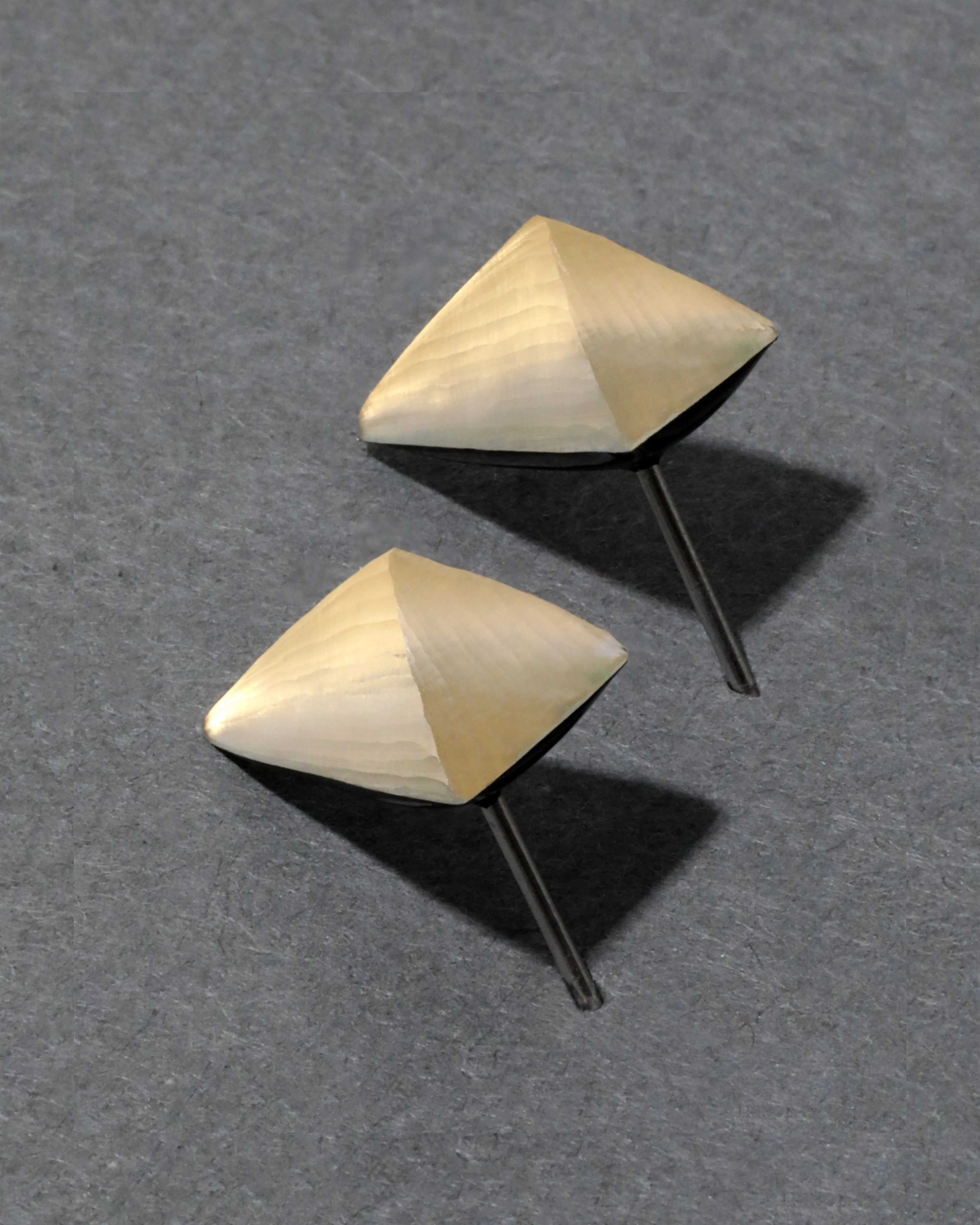 Lucite Pyramid Post Earring - Gold sold by Alexis Bittar product image thumbnail 3